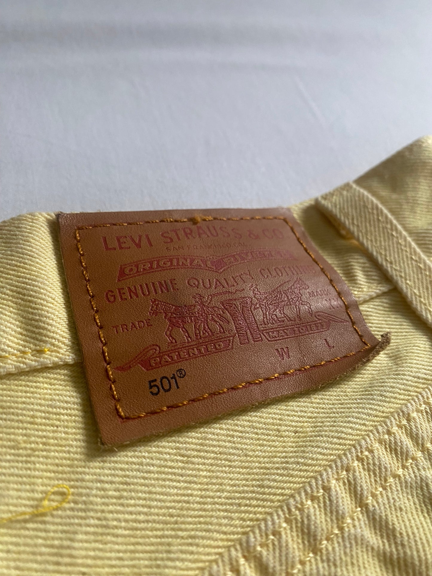 Women's Levi's Butter Yellow Shorts