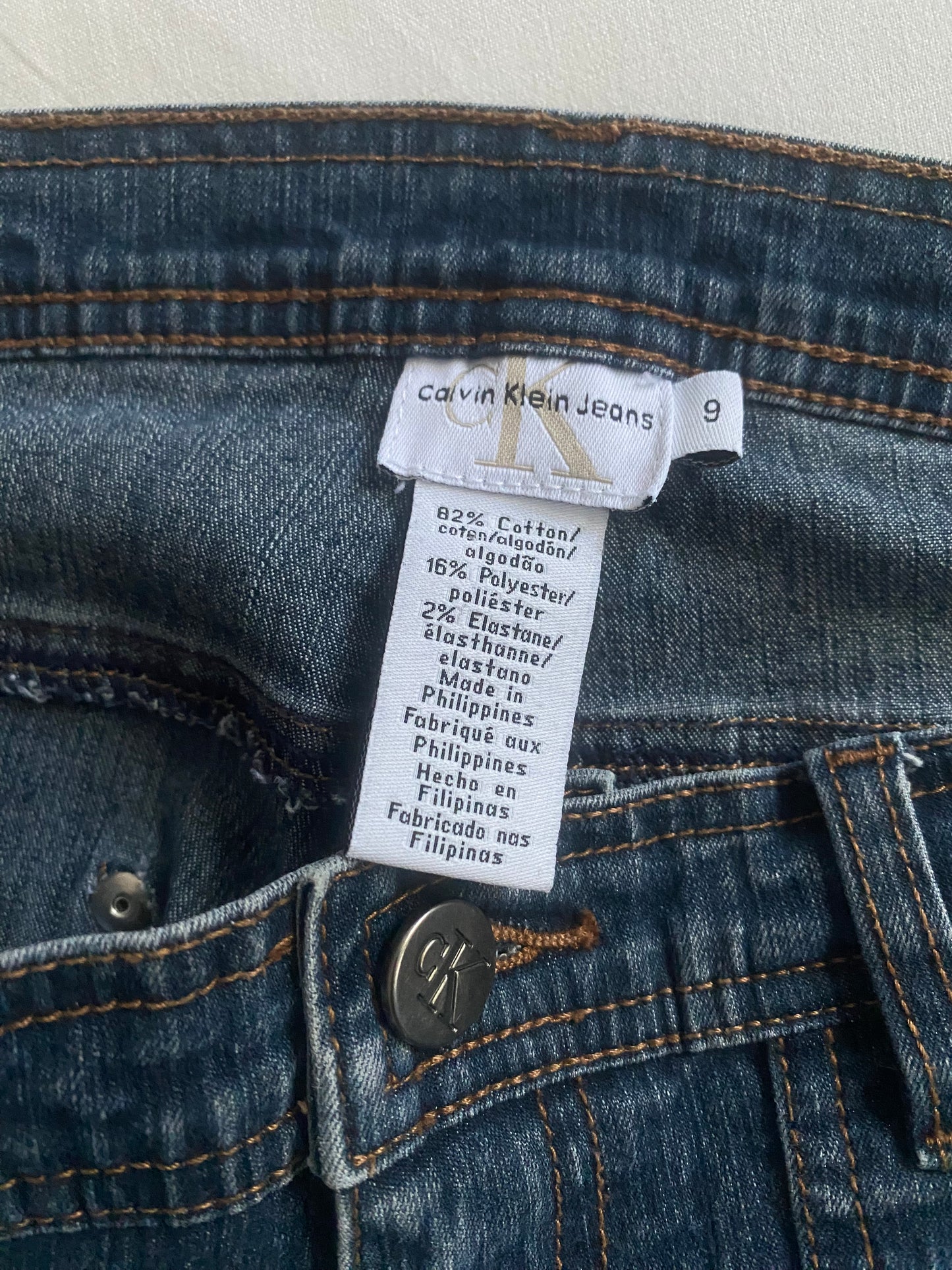 Y2K Calvin Klein Carpenter Bootcut Jeans – damă US 9