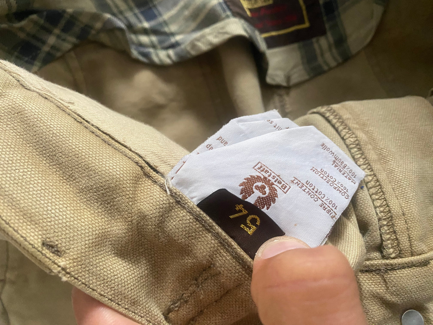 90’s Belstaff Cargo Pants – Rugged & Repaired – Made in Italy – Size 54