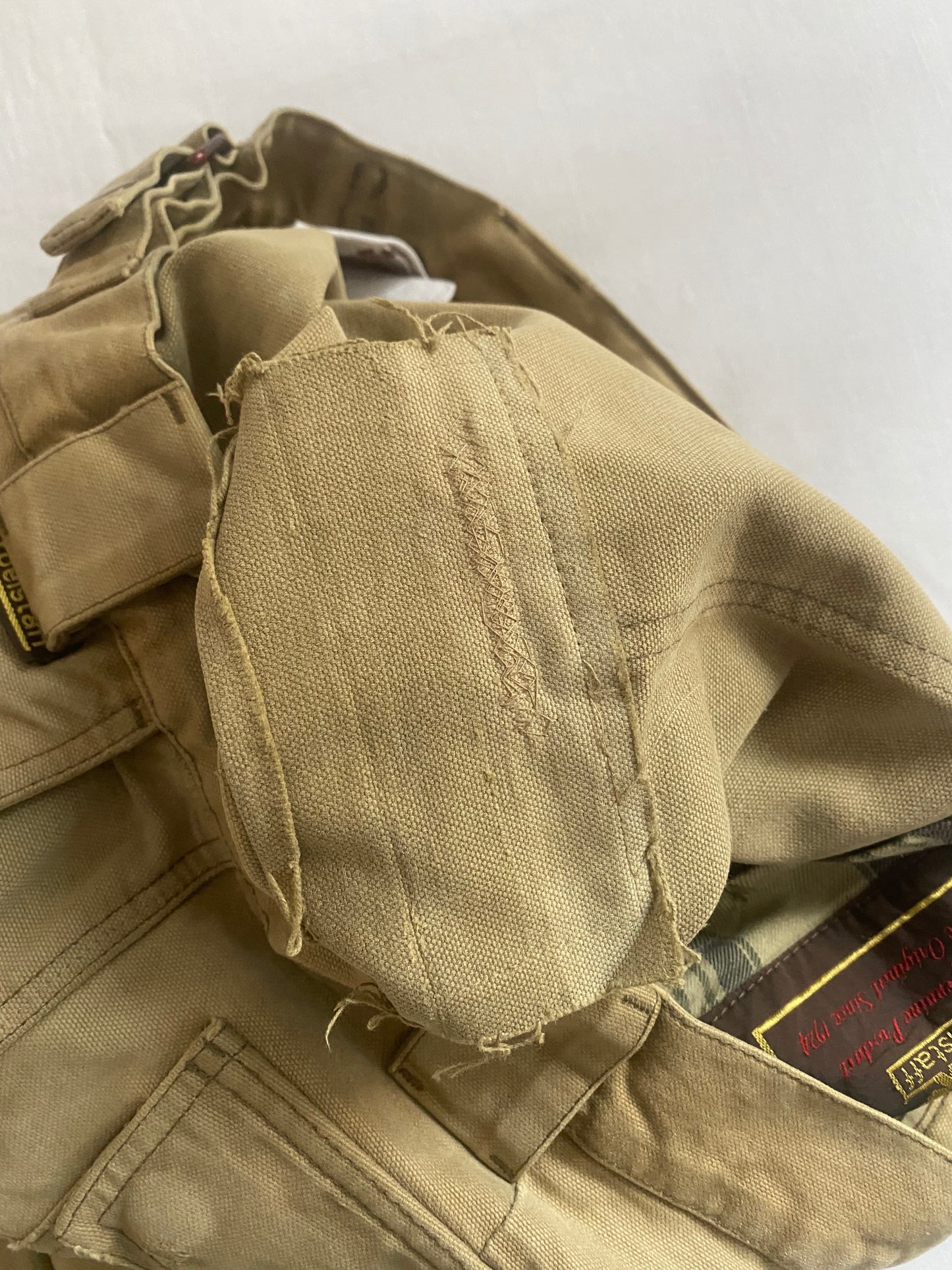 90’s Belstaff Cargo Pants – Rugged & Repaired – Made in Italy – Size 54