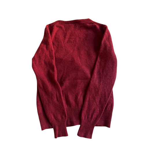 🧶 Cardigan roșu din cașmir – mărimea S femei