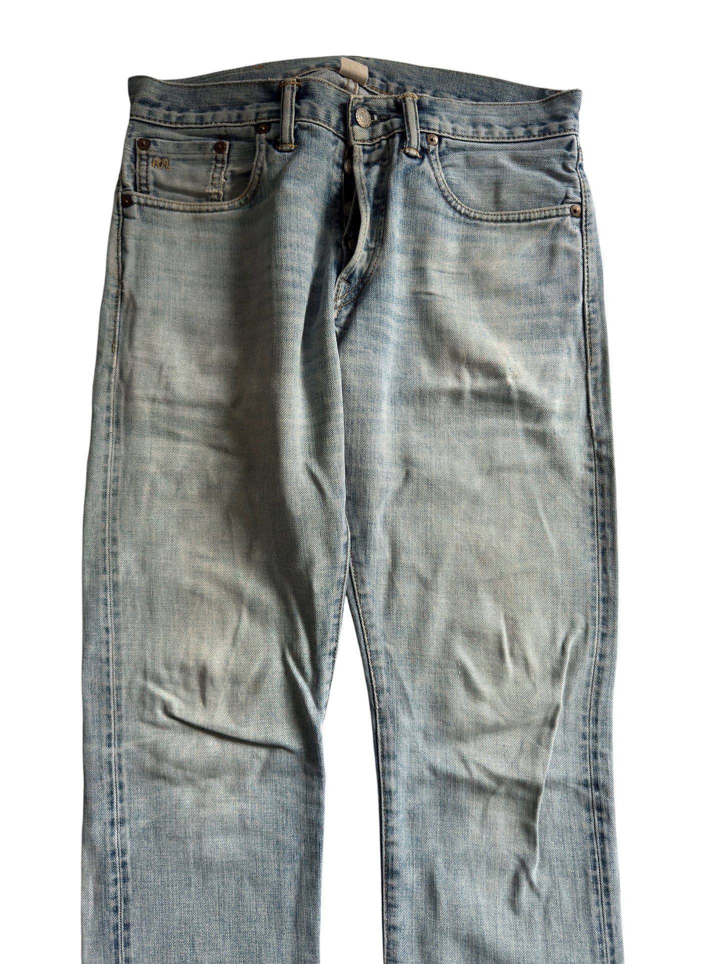 🇯🇵 👖 Ralph Lauren Double RL Selvedge Denim Jeans – Light Wash – W30 x L32 – Made in USA