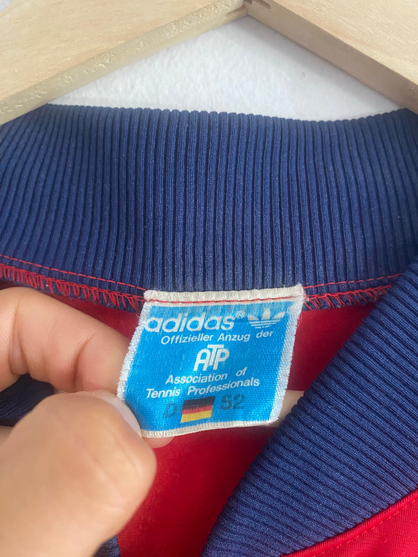 🔥 Vintage Adidas Red Trefoil Track Top – ATP Official Uniform