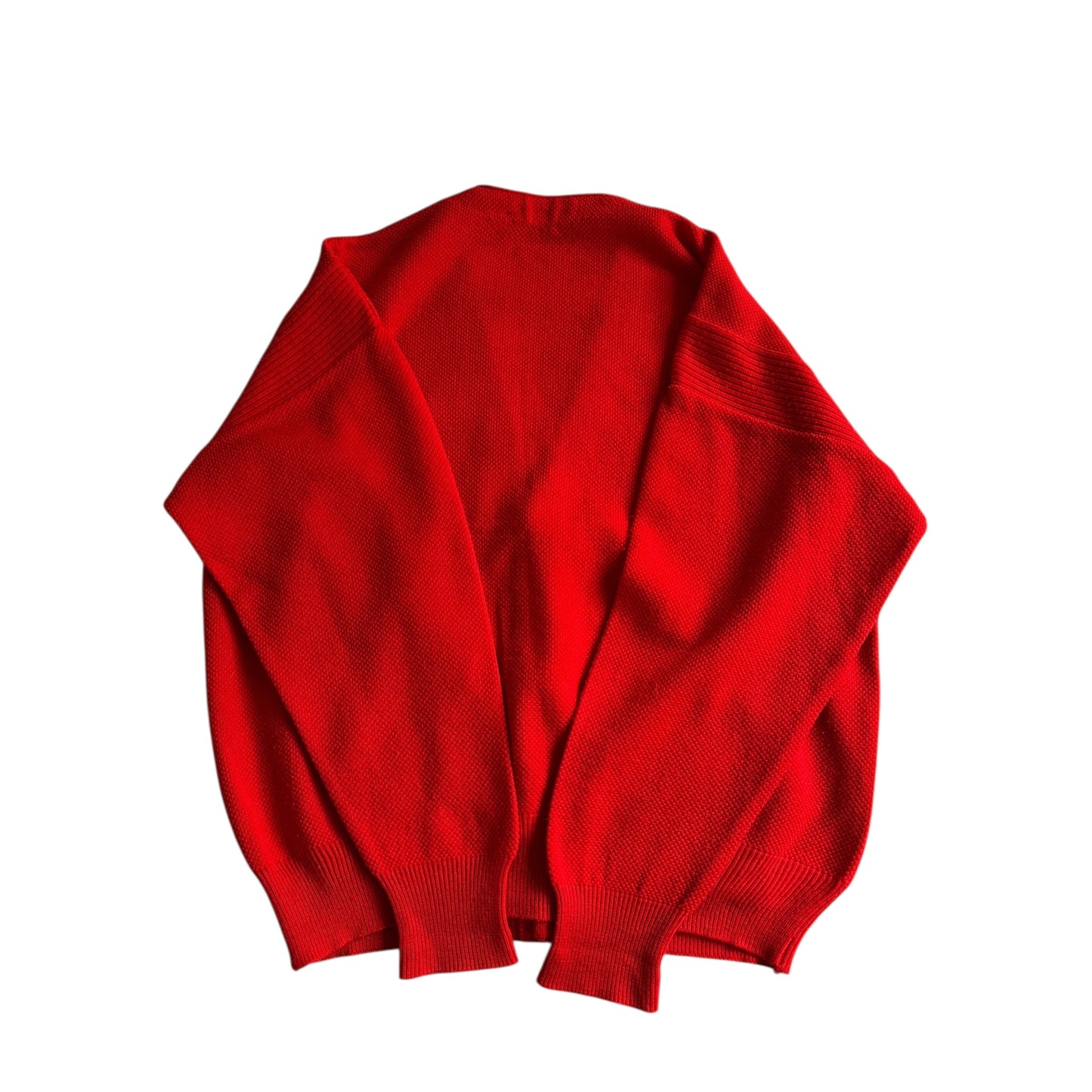 🍒 Cardigan Vintage Burberry Roșu – Mărimea L