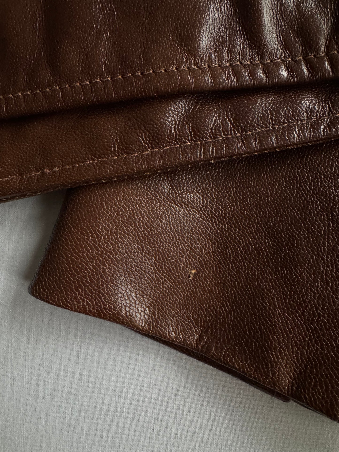 🥃 Geacă Y2K Damă din Piele Cognac Brown – L