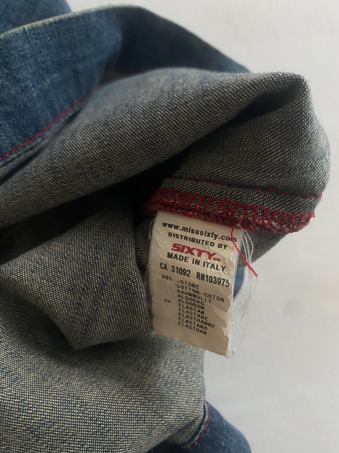 Rochie Denim Y2K Miss Sixty – Inspirată de Stilul Asiatic – Mărime S 👘🧷