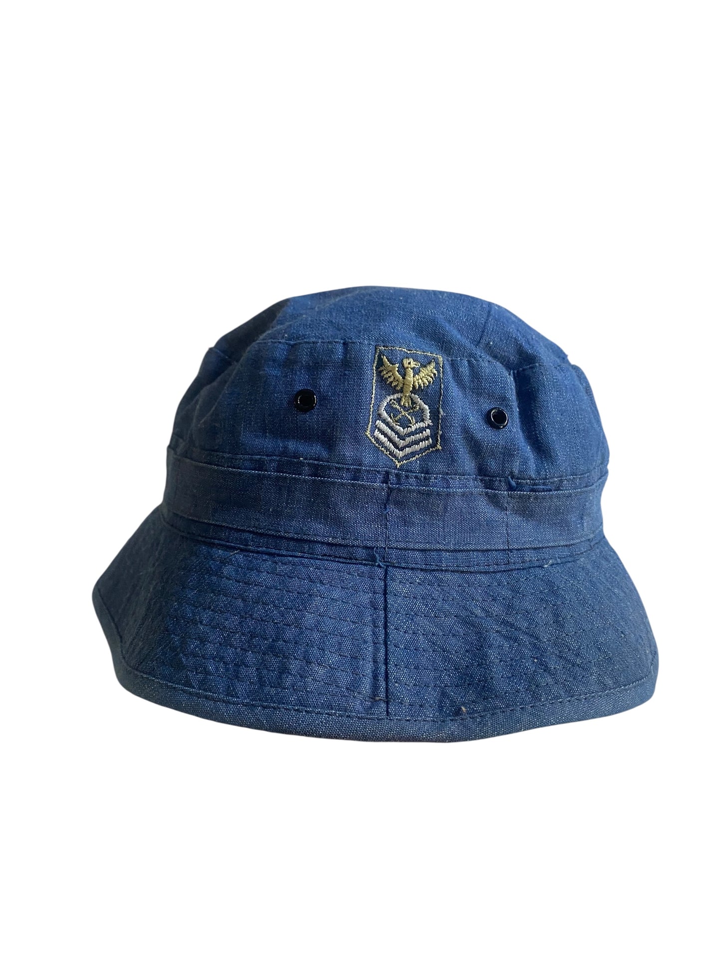 Vintage Military Denim Bucket Hat