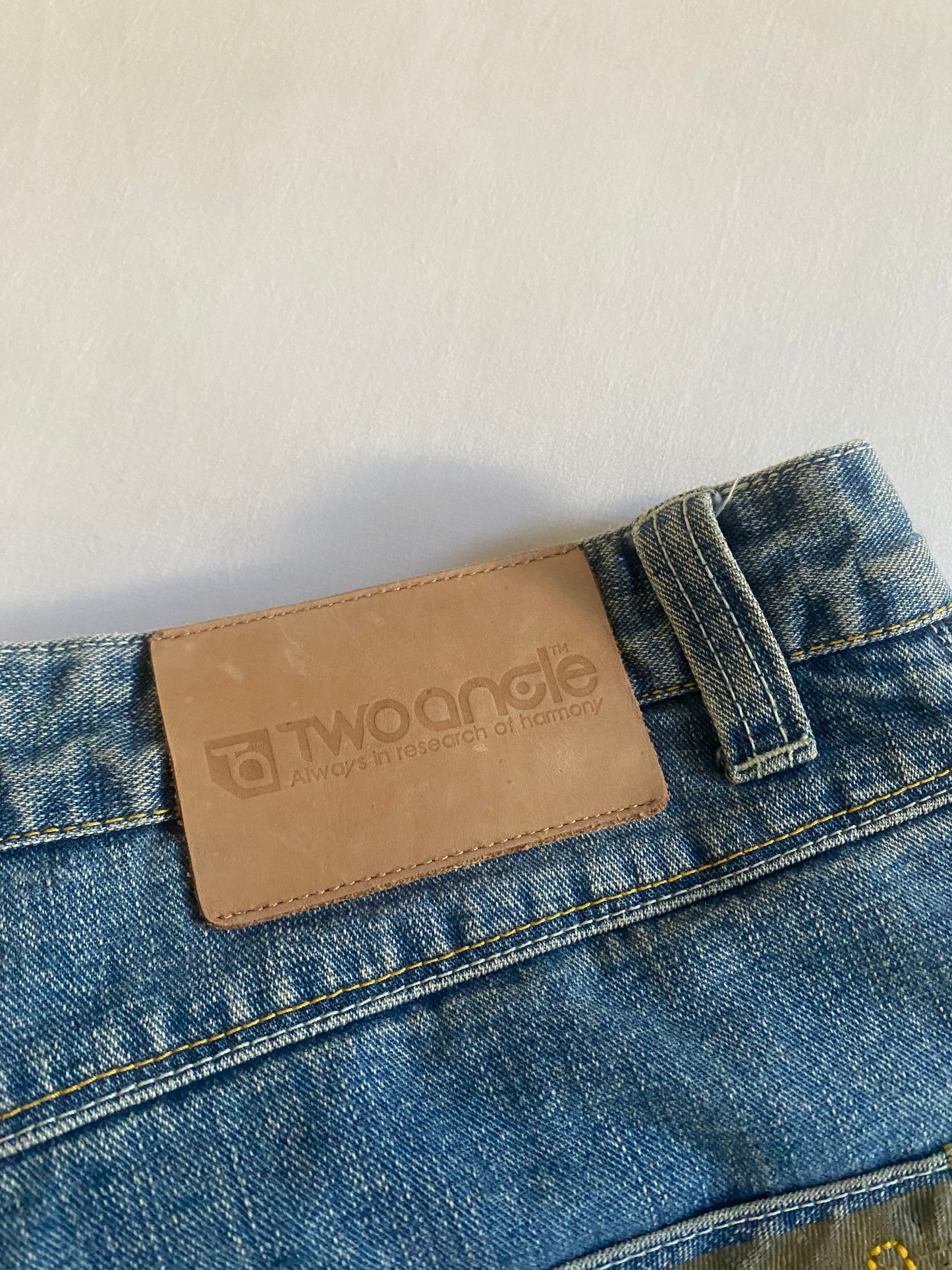 🦛 Jeans Y2K Two Angle – Baggy – Printed & Embroidered – XL nu