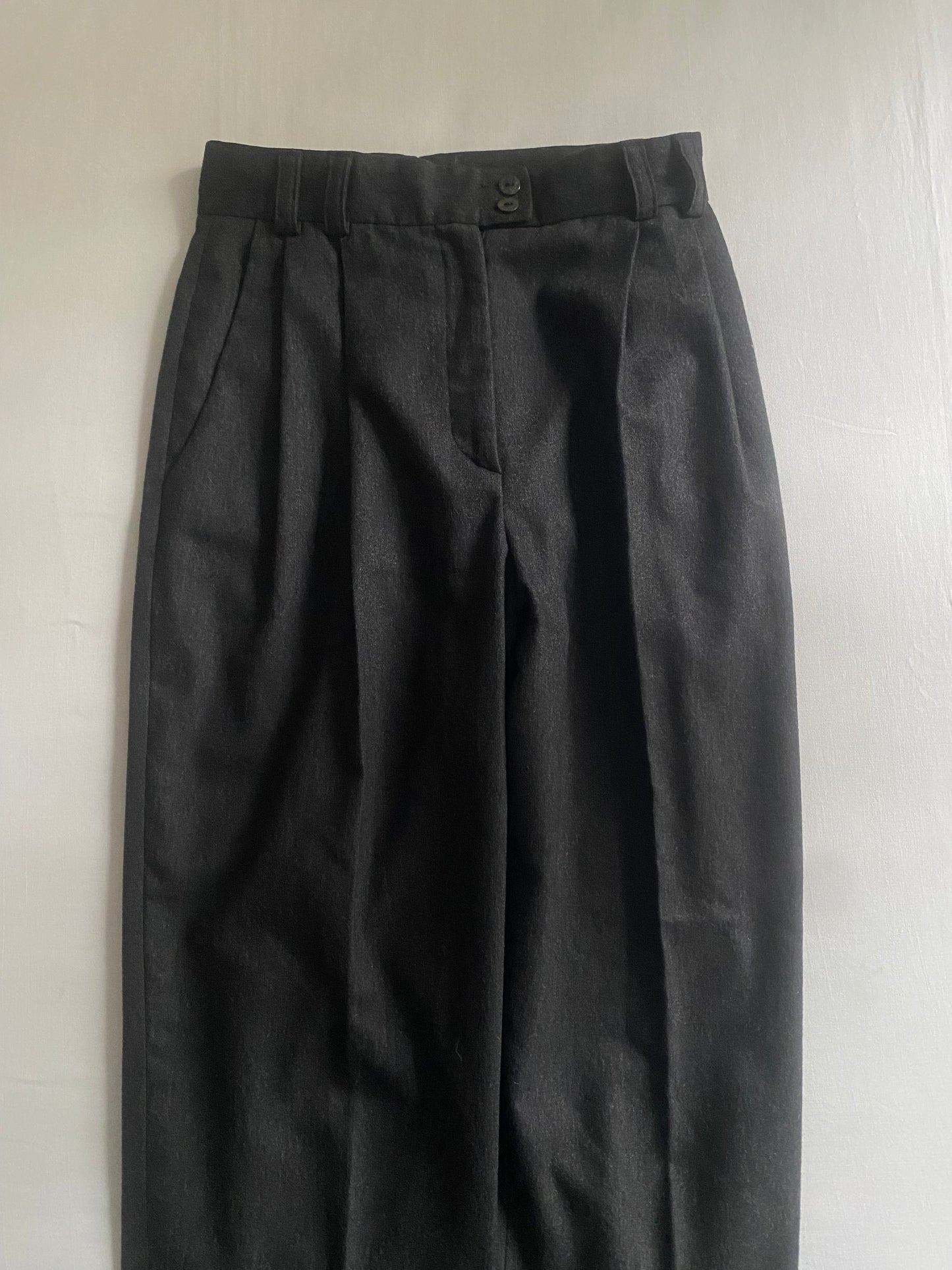 Pantaloni Vintage René Lezard – Lână & Cașmir – Gri – EU 38