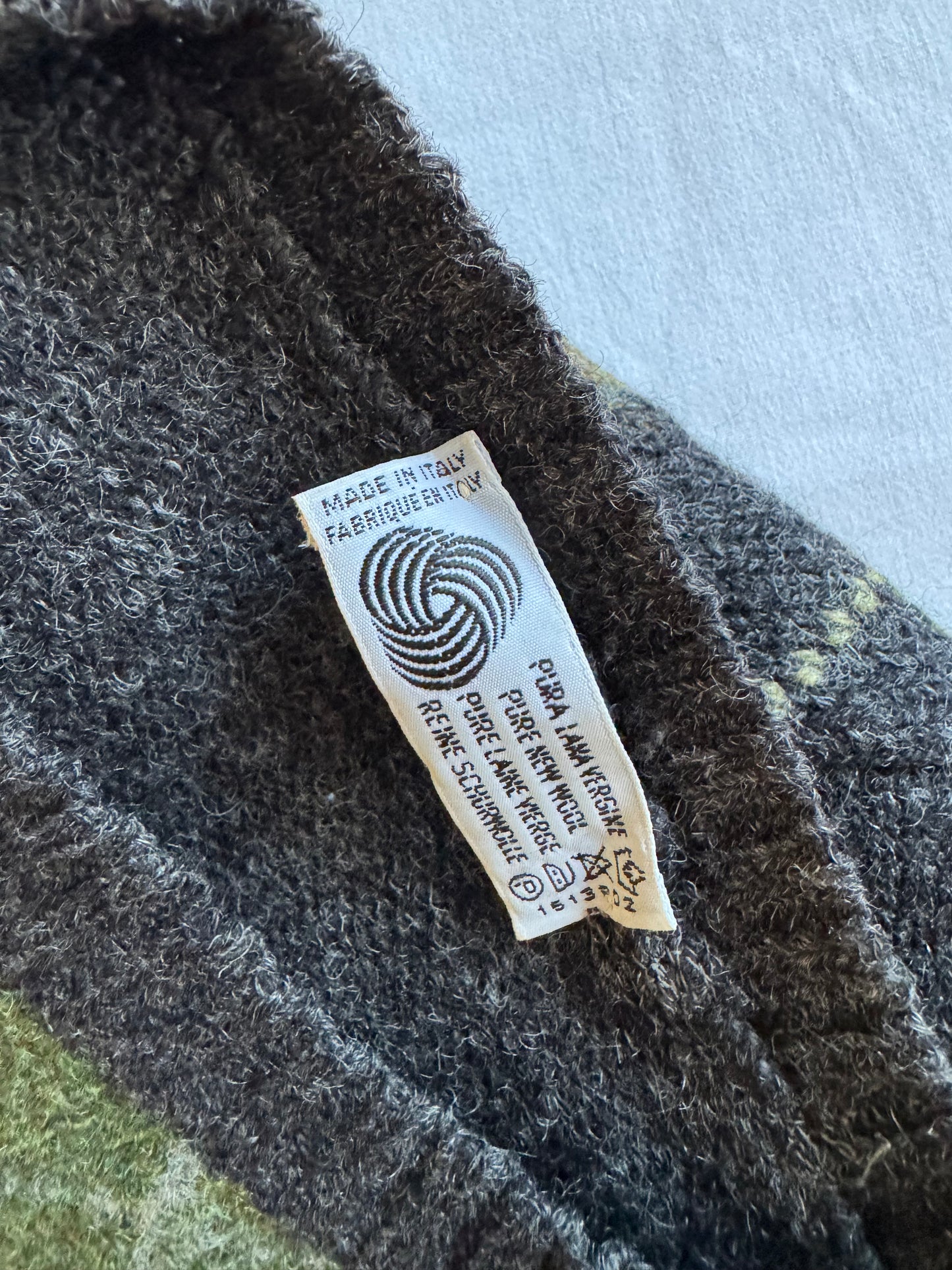 🧶 Pulover vintage cu model argyle – mărimea L (Made in Italy)