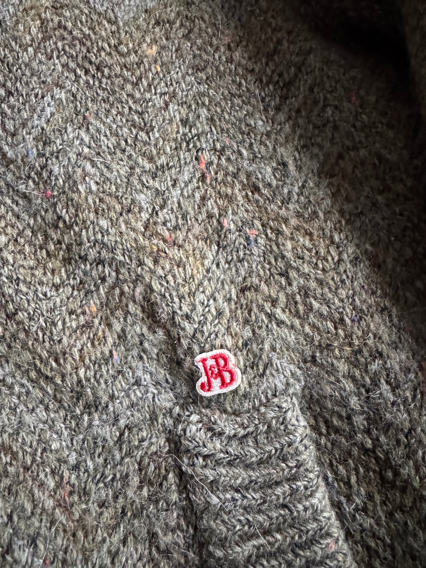 🧶 Jachetă Vintage Tricotată Tip Bomber cu Căptușeală din Bumbac – L