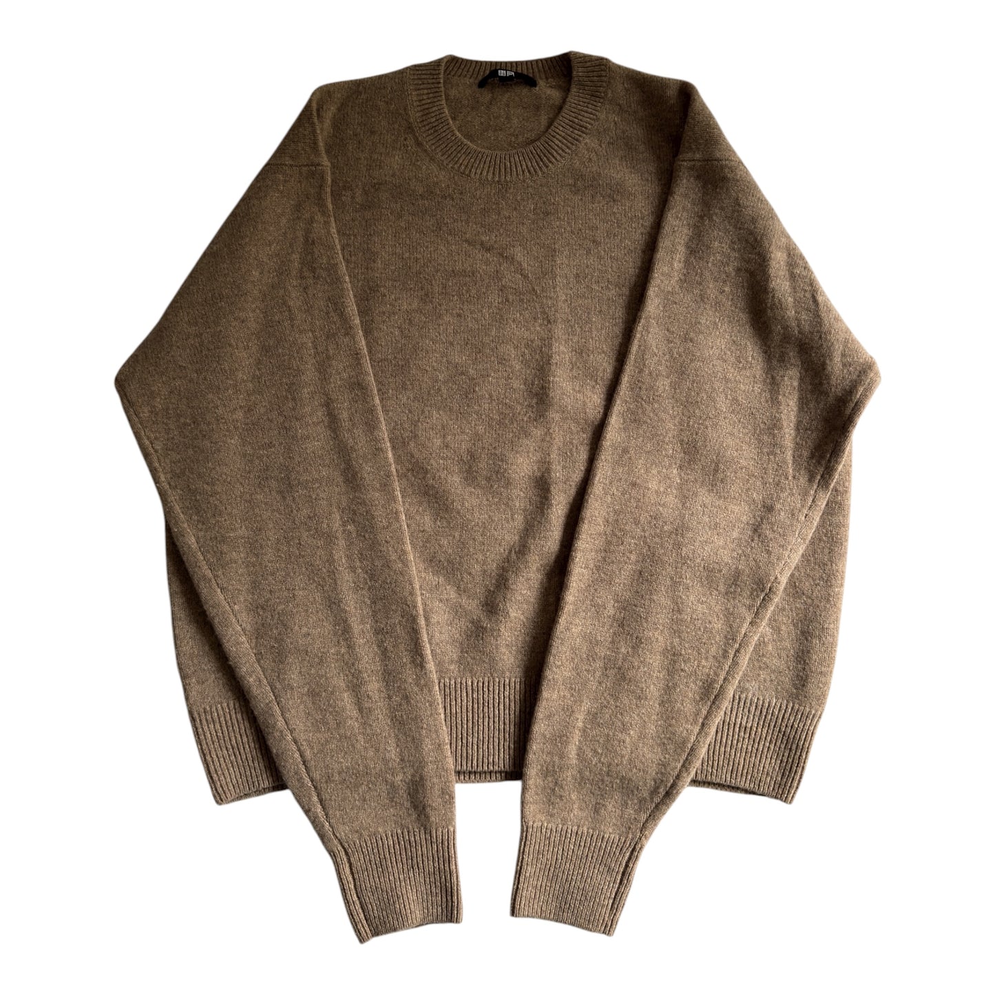 🧶 Pulover Uniqlo – Oatmeal Brown – 100% Lână – Men’s M
