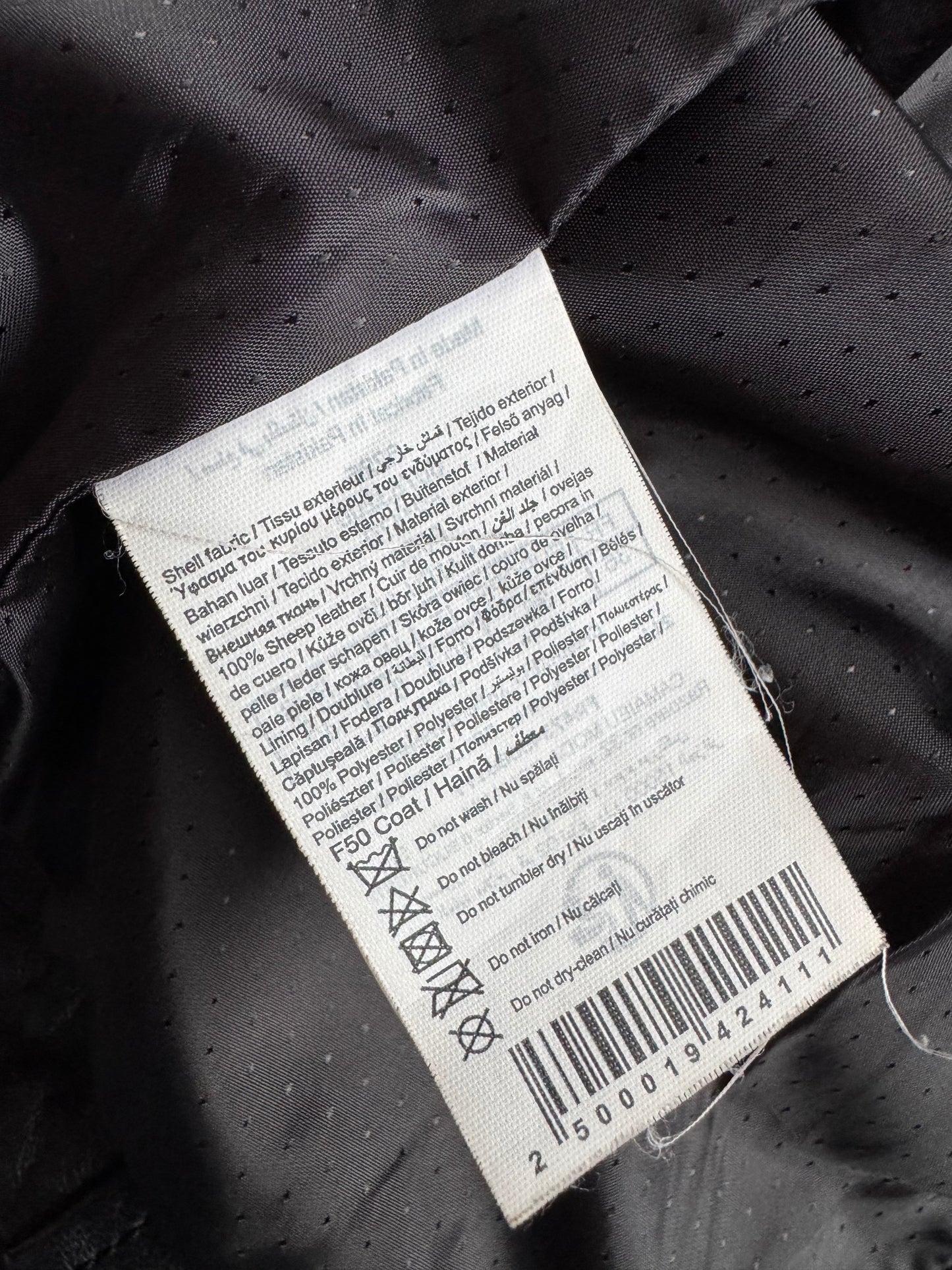 🏍️ Jachetă Biker Y2K Neagră din Piele de Oaie – EU 36 (S Damă)