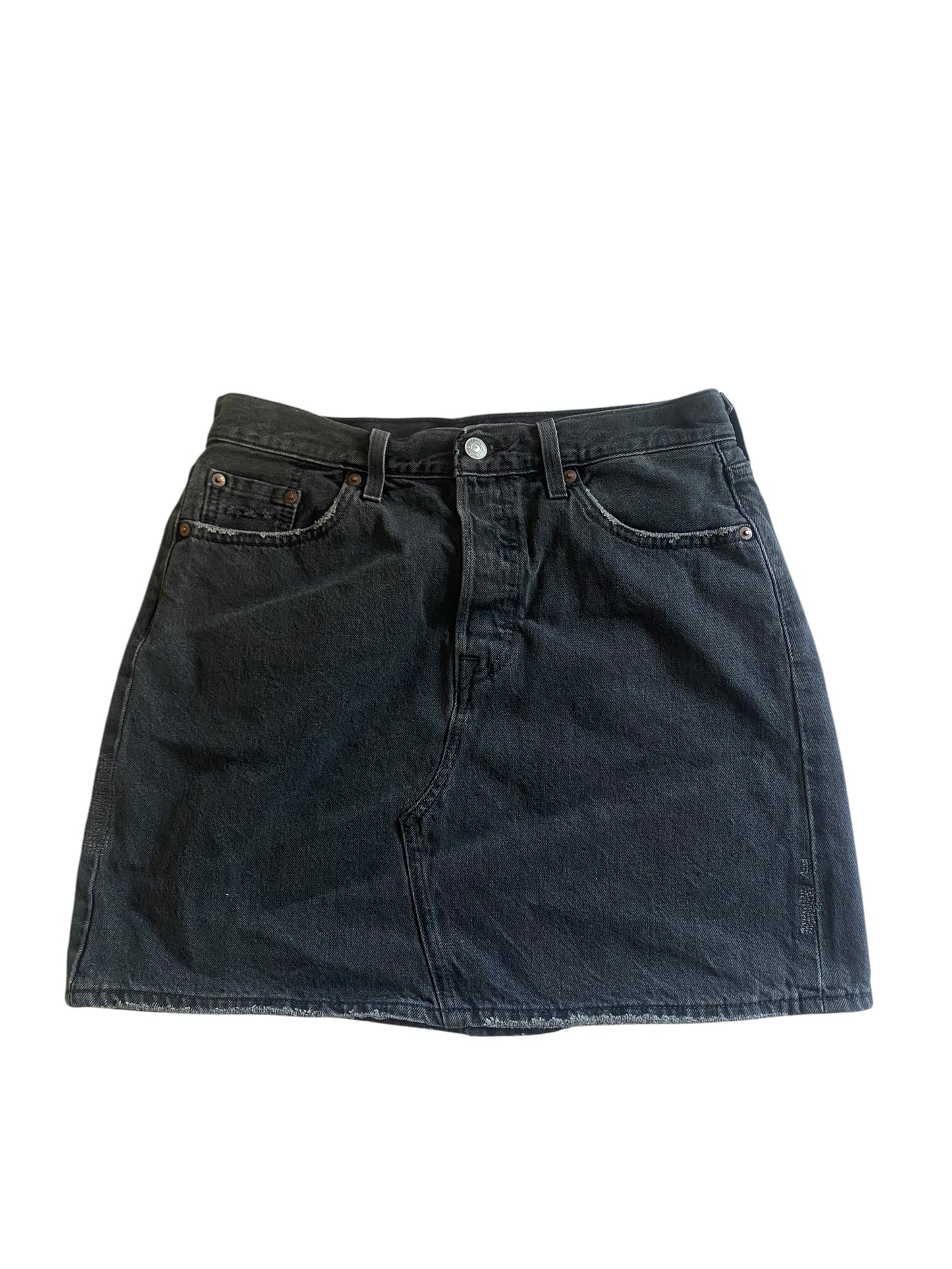 Fustă Levi’s High Rise Deconstructed – Black Washed Denim – Mărime 29