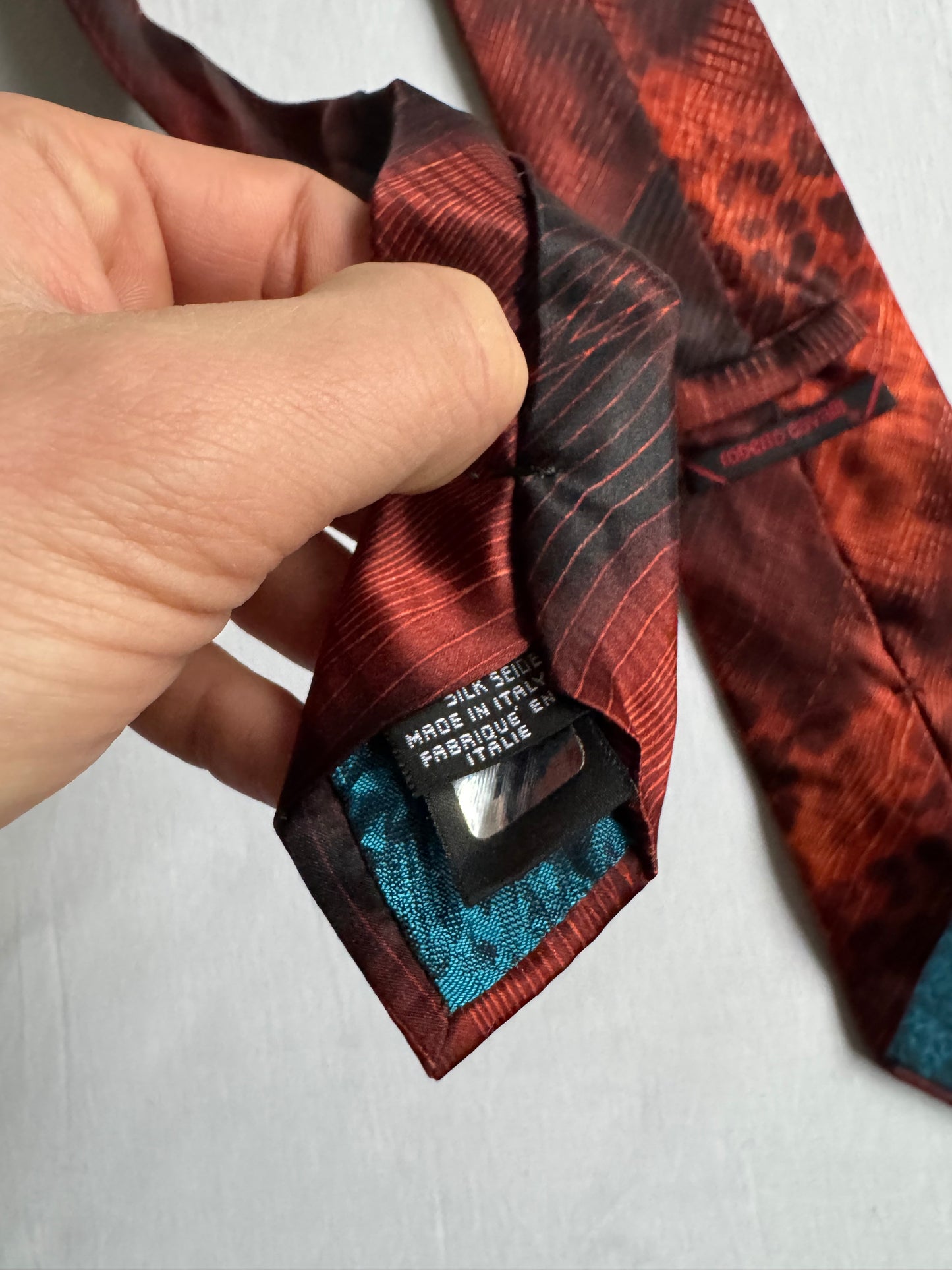 š CravatÄ Vintage Roberto Cavalli Animal Print din MÄtase ā Made in Italy
