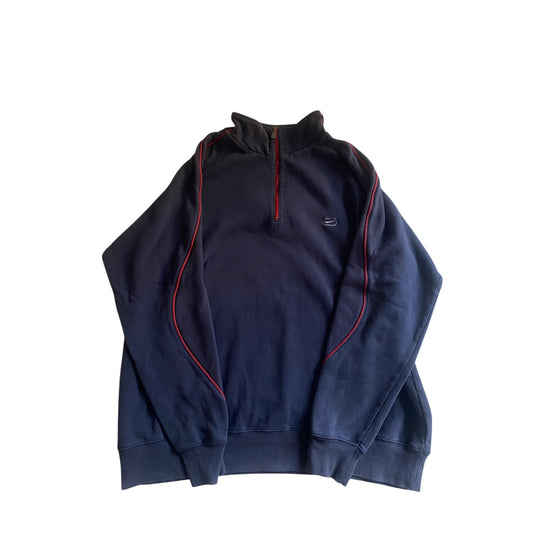Quarter Zip Vintage Nike – Washed Navy – Mărime XL