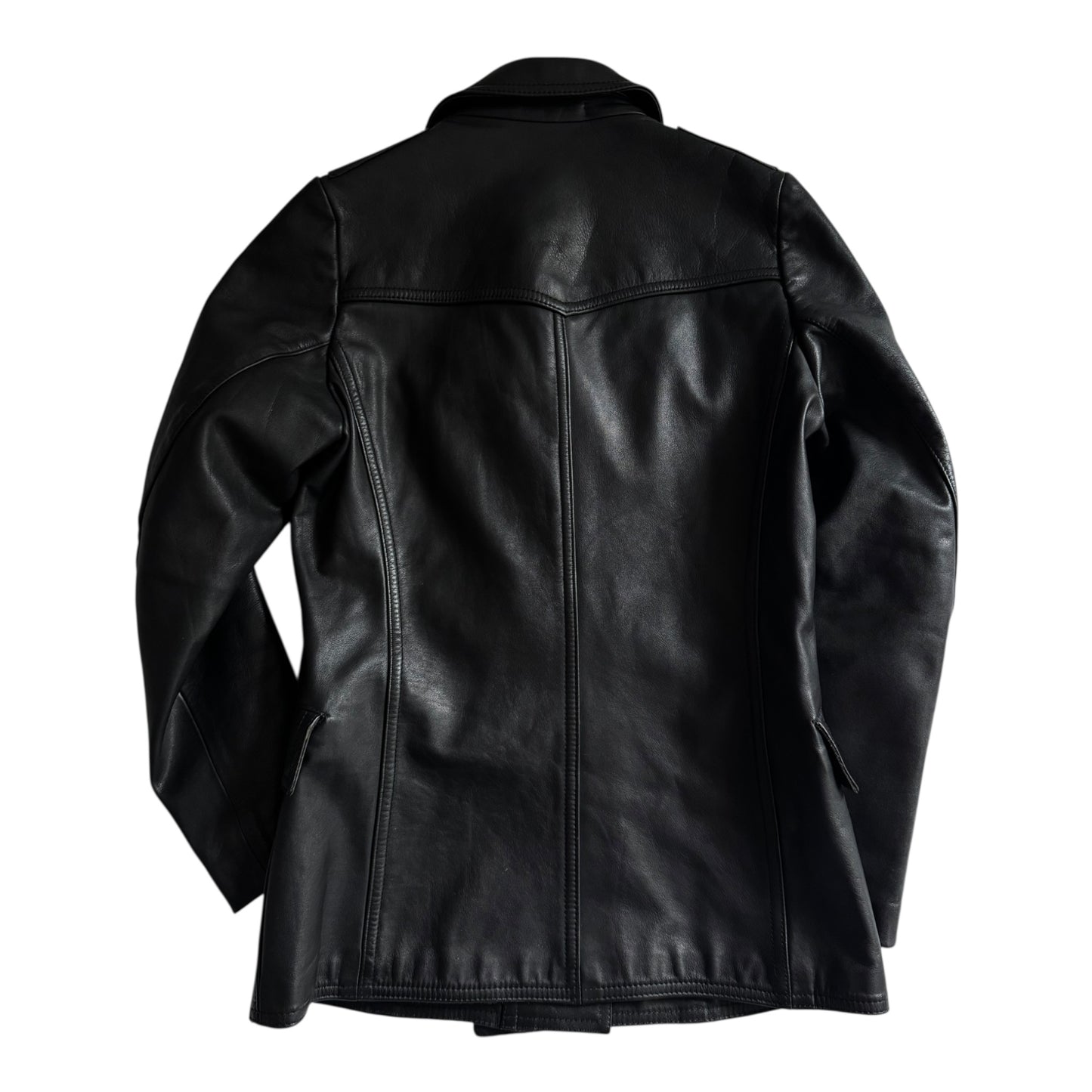 👮 1987 German Police Leather Jacket – Women’s Size 38 (M)