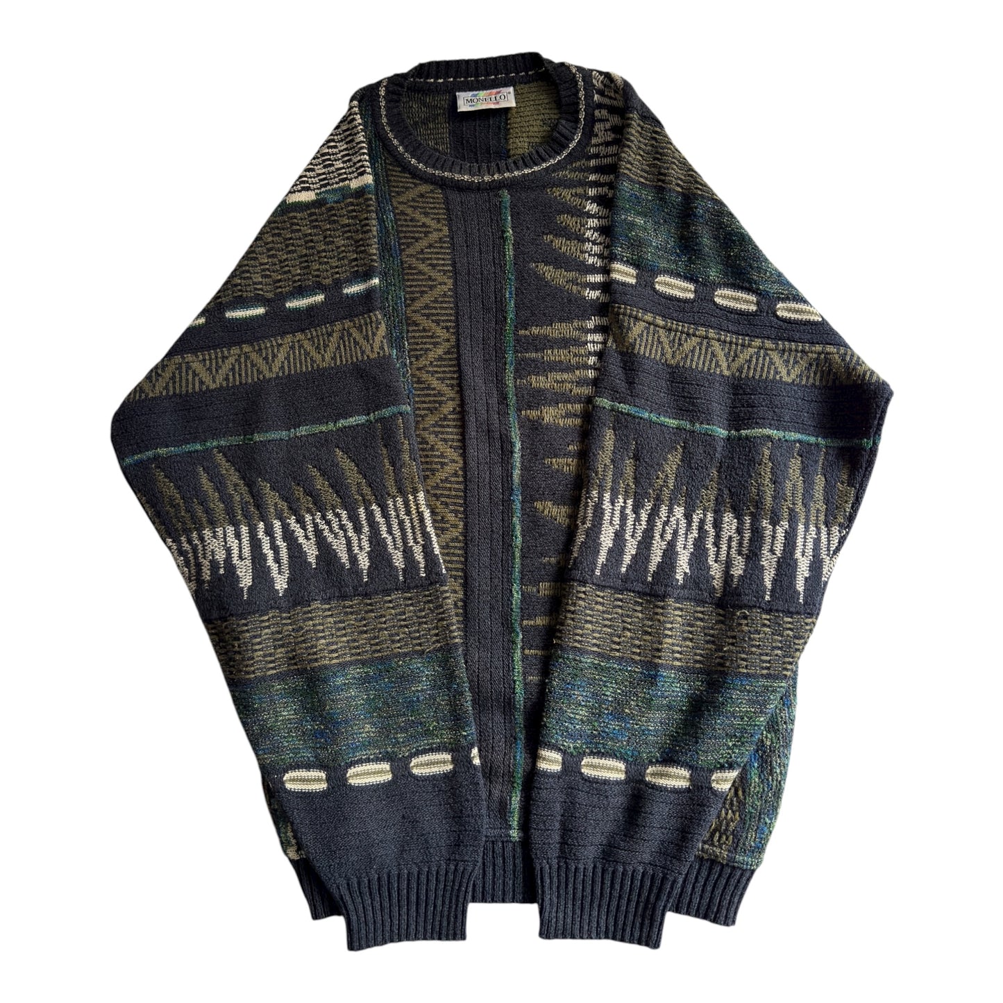 🧶 Pulover Monello Vintage – Made in Italy – Men’s L – Bumbac & Acrilic