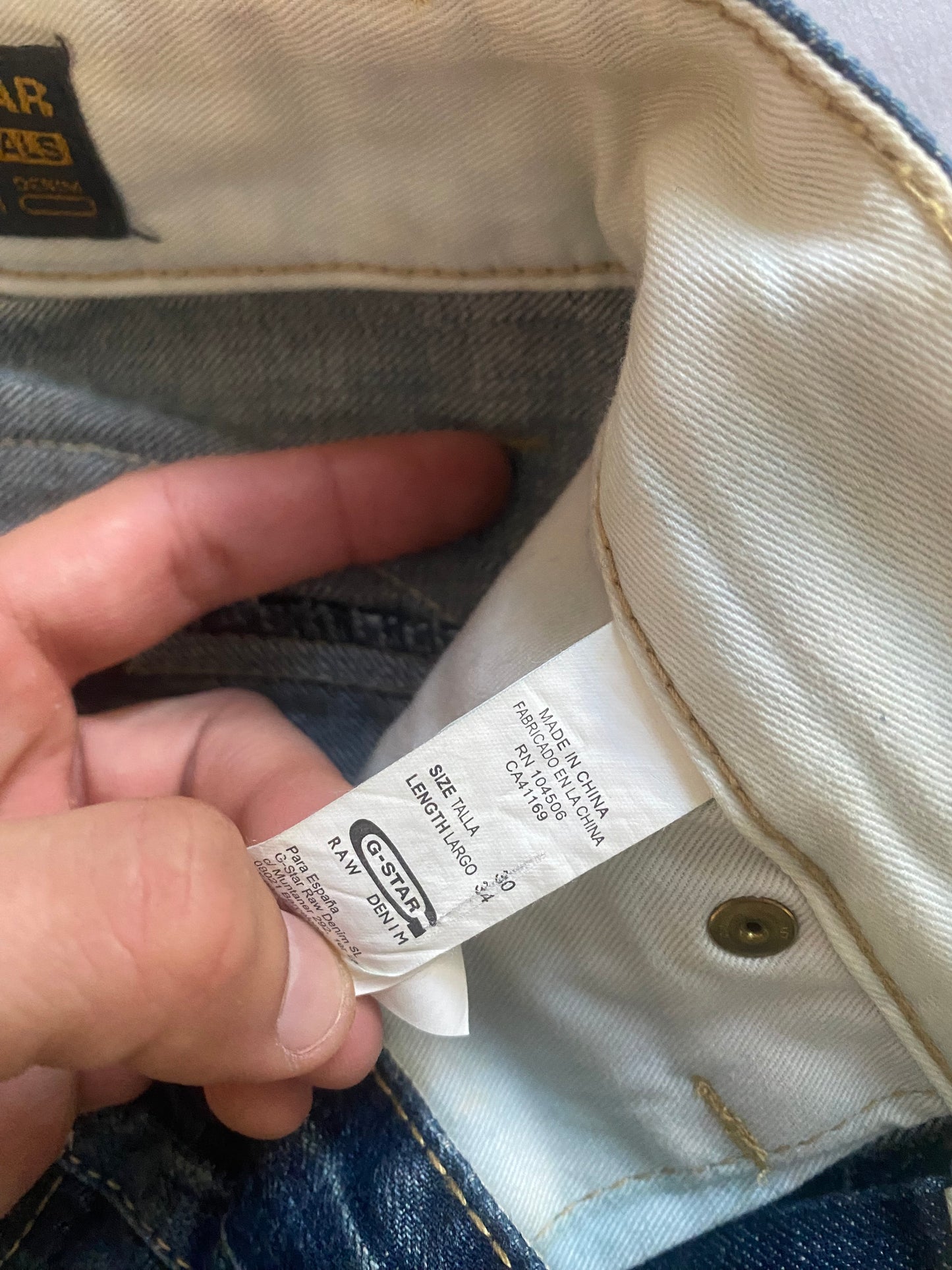 Y2K G Star Raw Elwood Buckle Back Jeans