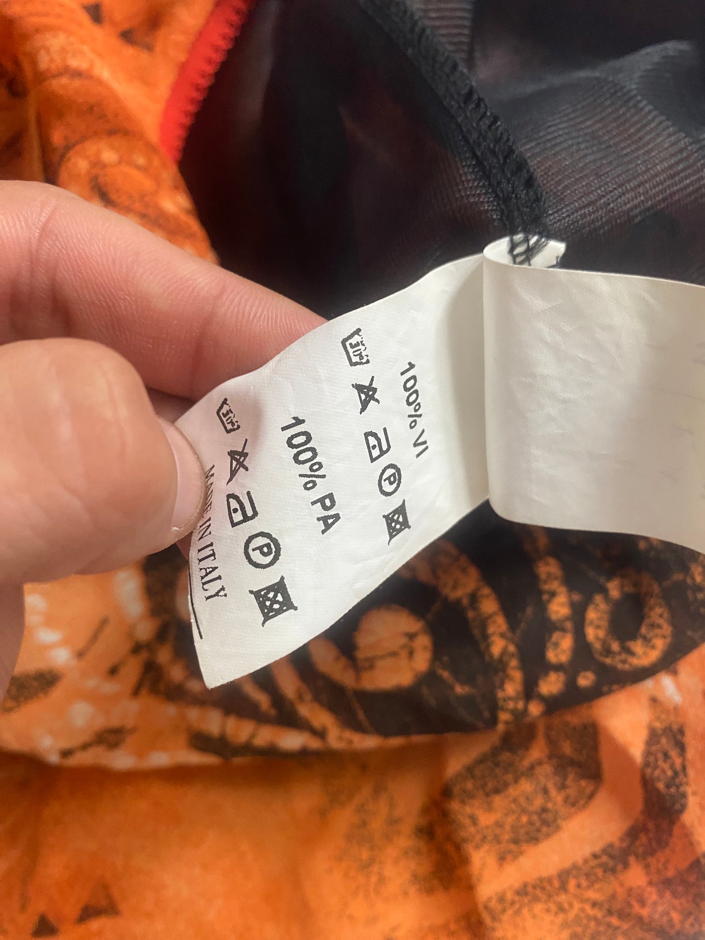 Fustă Y2K Portocalie cu Imprimeu – Mărime M 🍊🧡