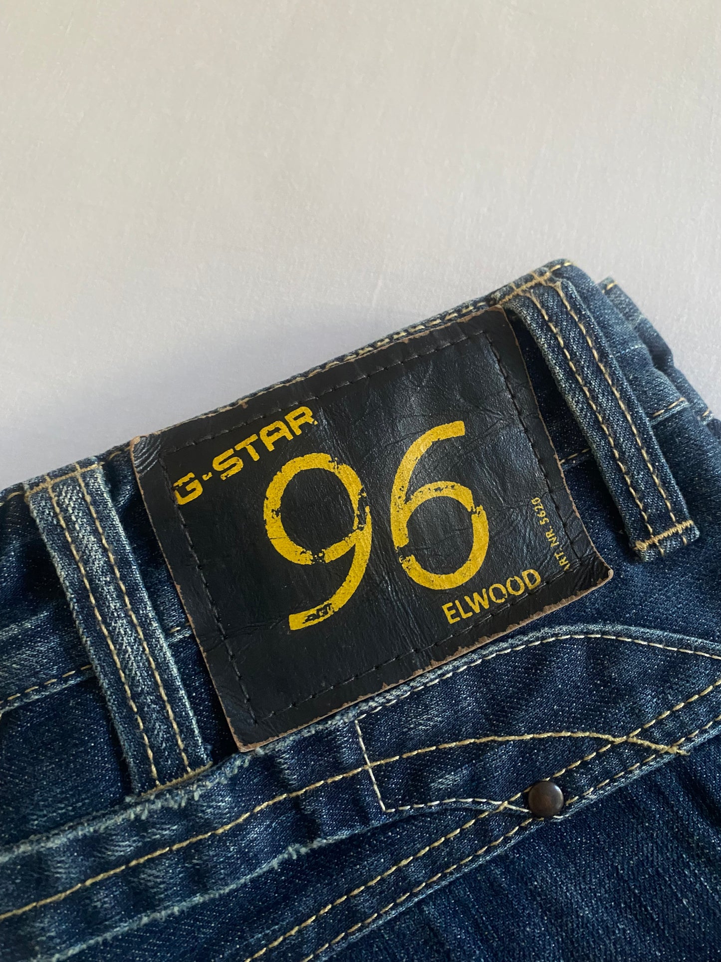 Y2K G Star Raw Elwood Buckle Back Jeans