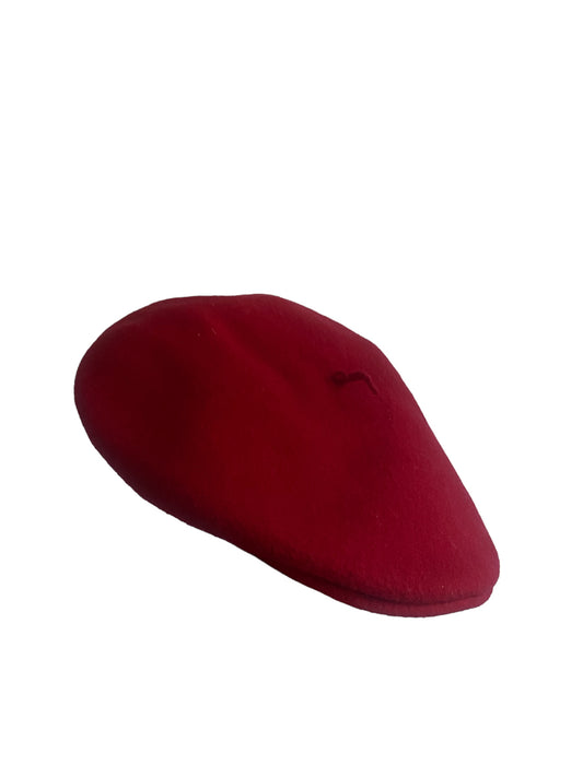 Kangol Modelaine Red Flat Cap – 100% Lână, Vintage, Mărime M