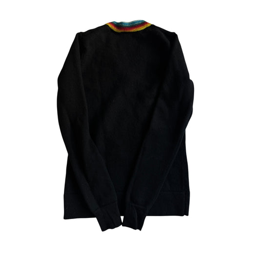🐊 🧶 Pulover vintage Lacoste V-neck negru – mărimea S femei