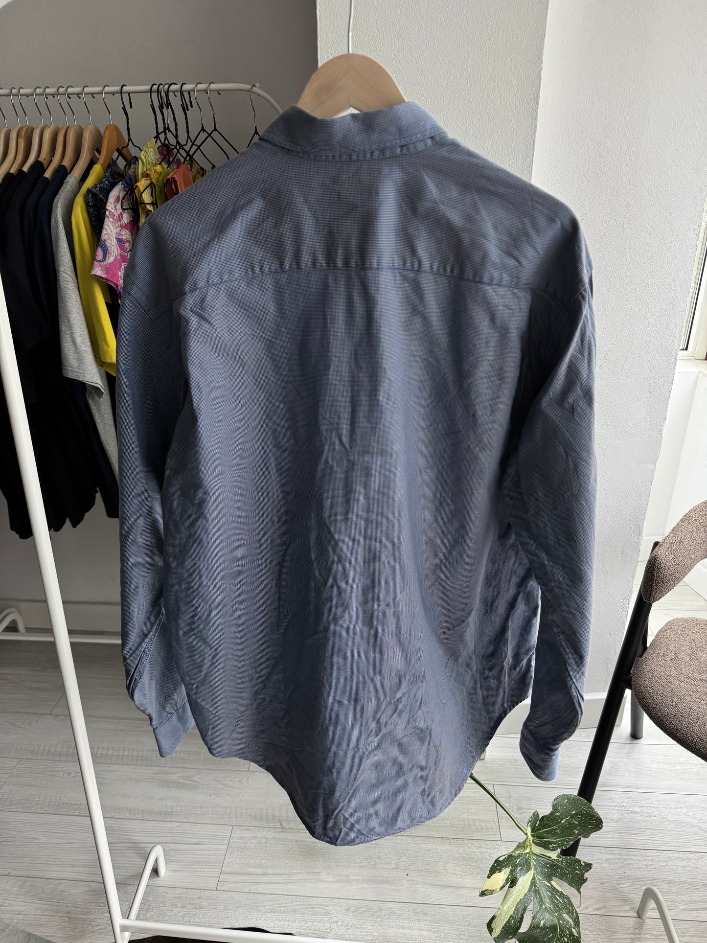 👔 Cămașă Texturată Giorgio Armani Vintage | Made in Italy | Relaxed Fit – L Bărbați