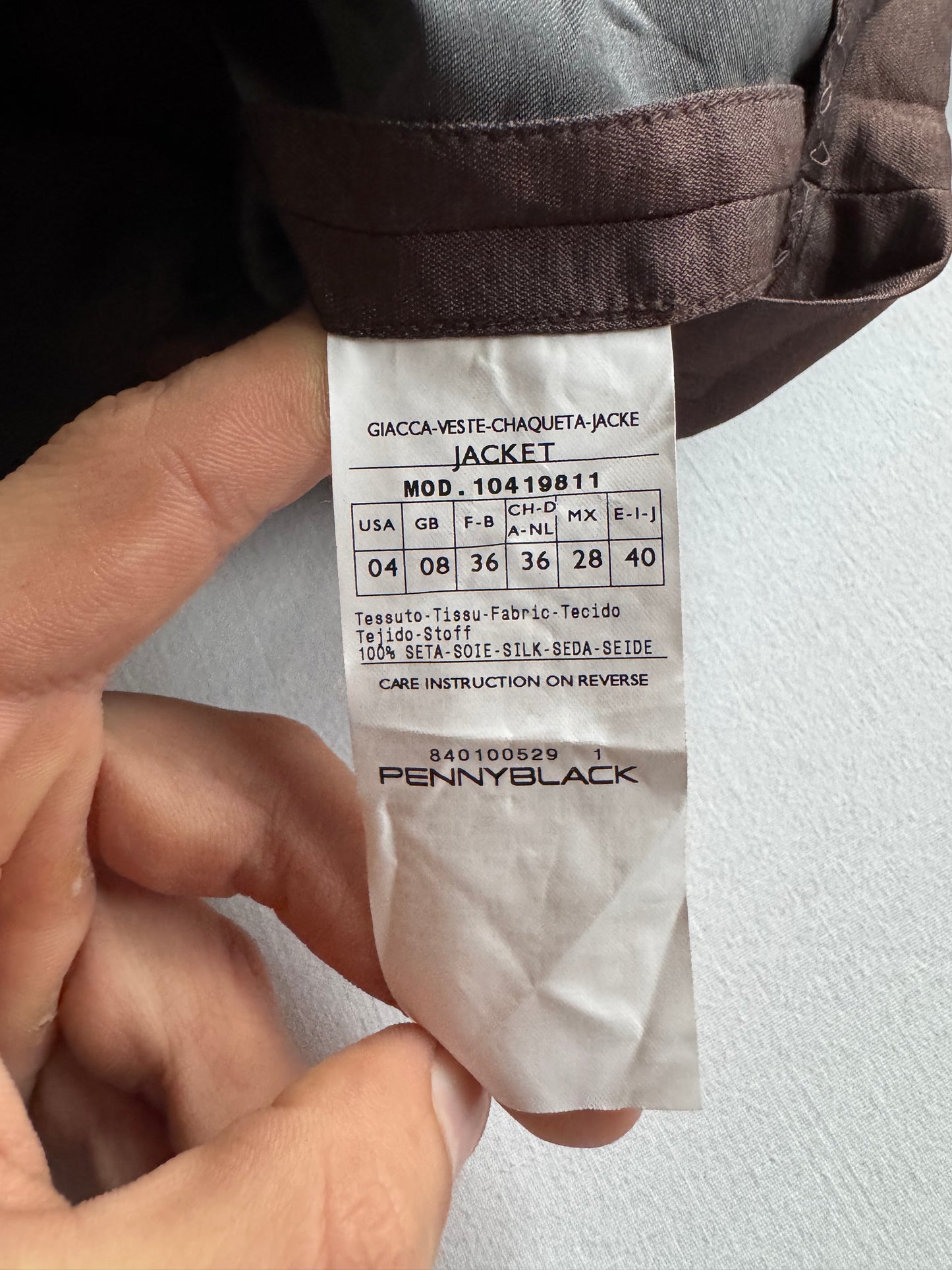 🧥 Sacou Y2K Pennyblack din 100% Mătase – Mărimea S Femei