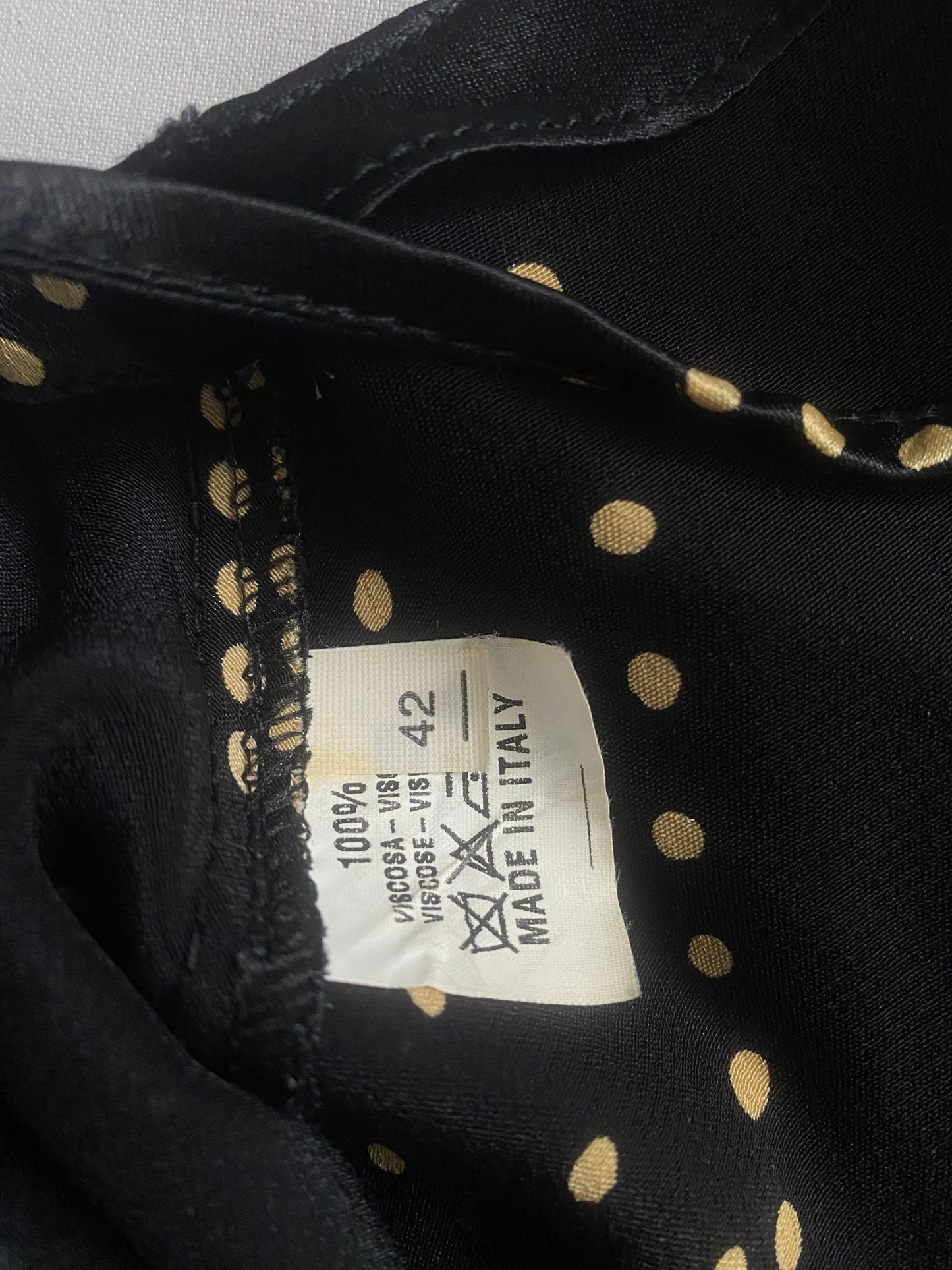 Rochie Vintage Neagră Imprimată – Mărime M 🖤