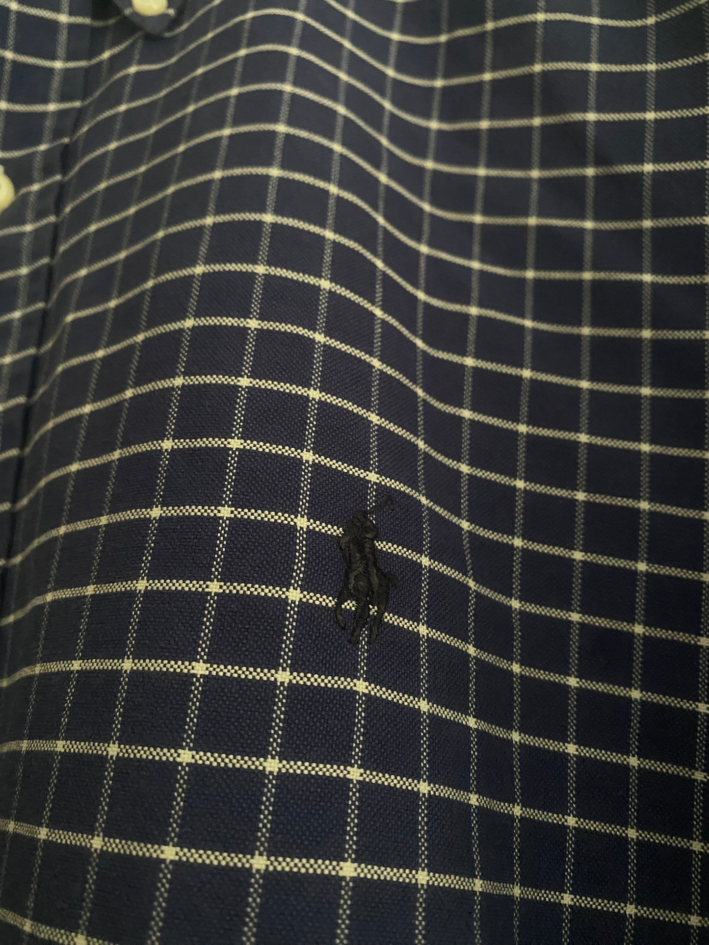 Cămașă Polo by Ralph Lauren – Carouri Navy, Bumbac Gros, Mărime XL (17)