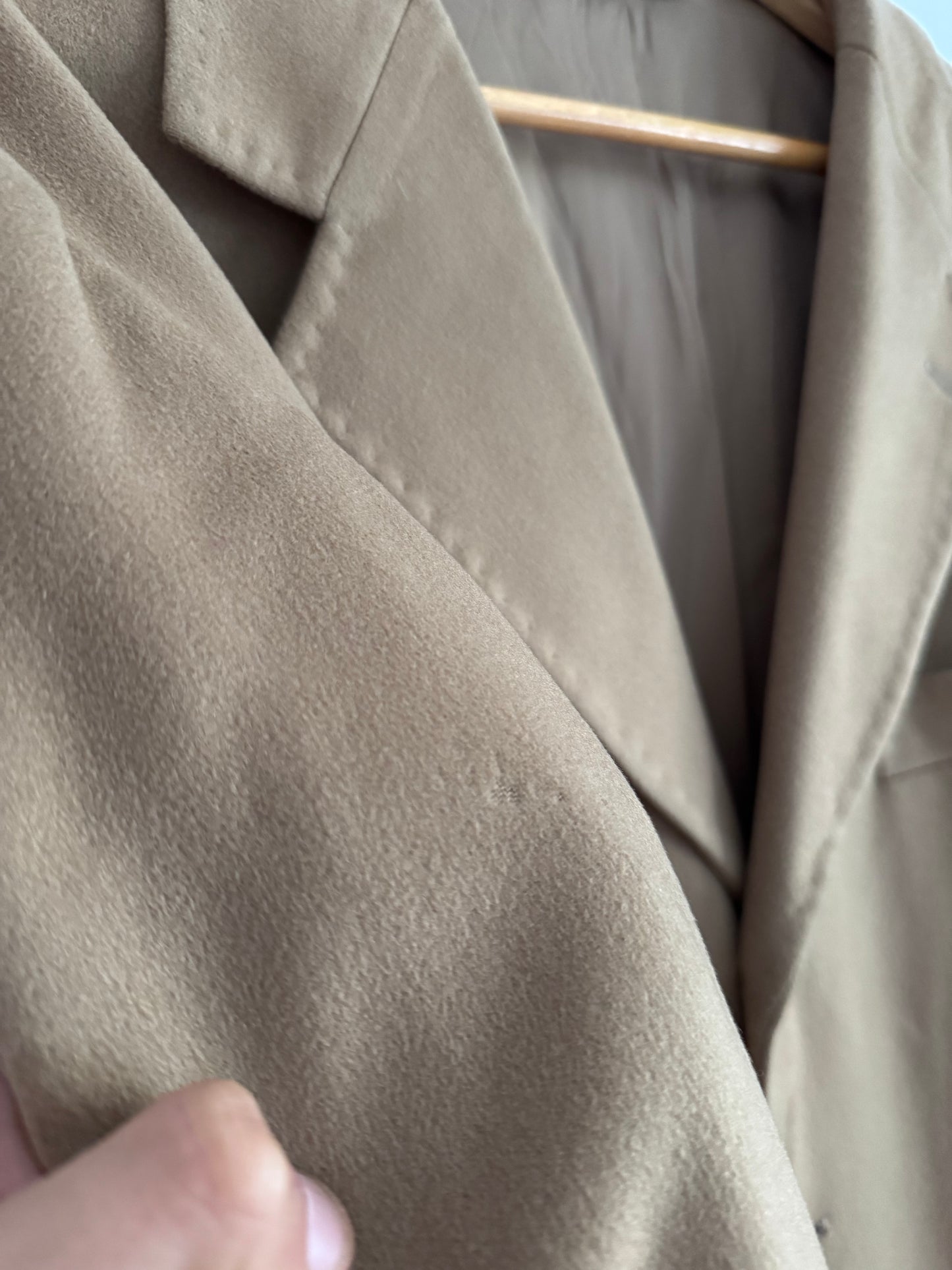 🧥 Palton Vintage Camel din Țesătură Loro Piana – Mărimea 50 (L)