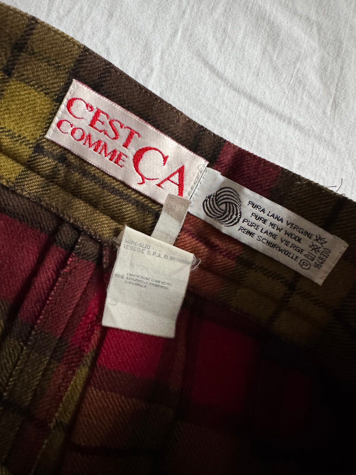 🧶 Fustă plaid vintage – mărime IT 42 (S)