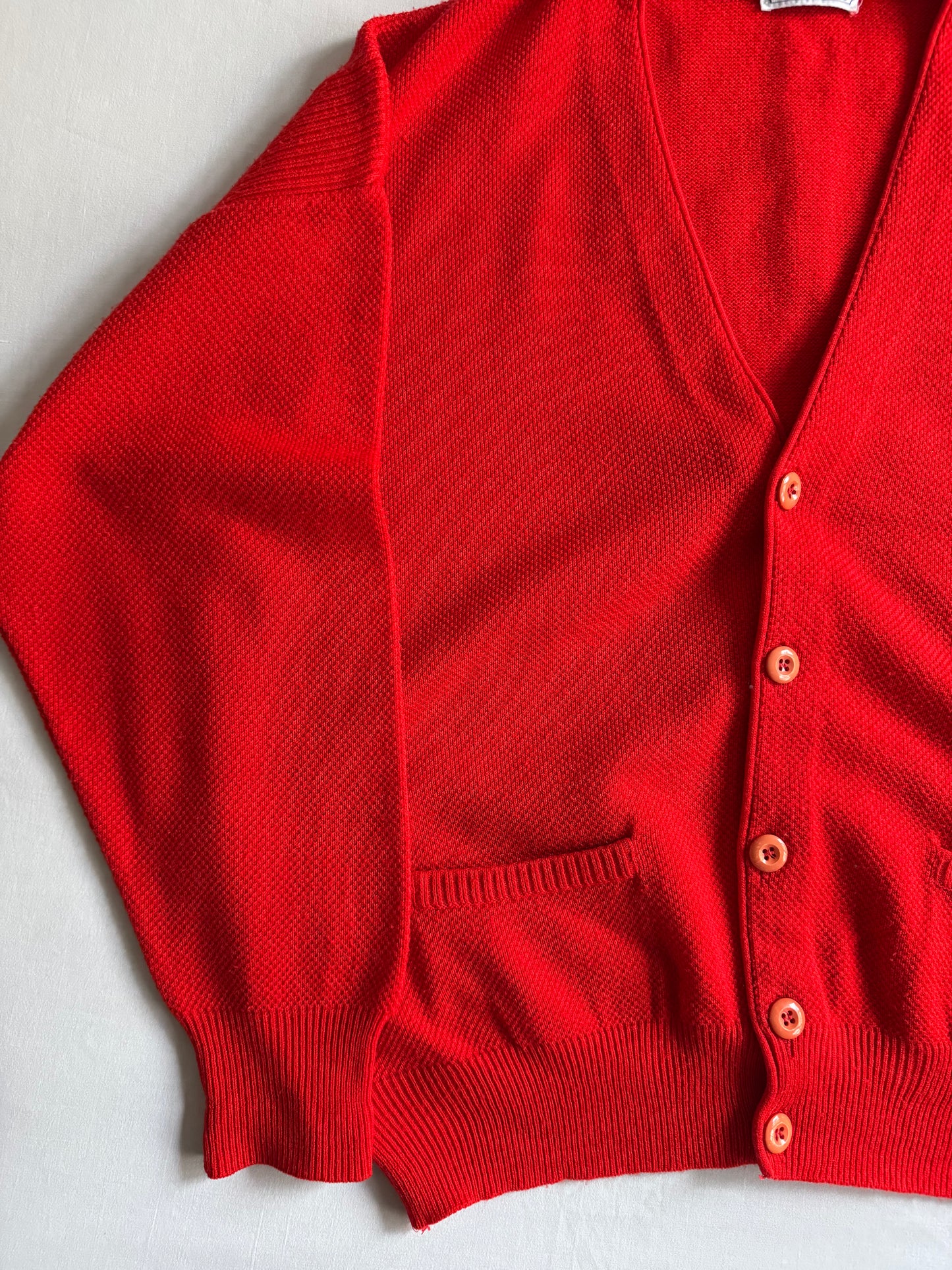 🍒 Cardigan Vintage Burberry Roșu – Mărimea L