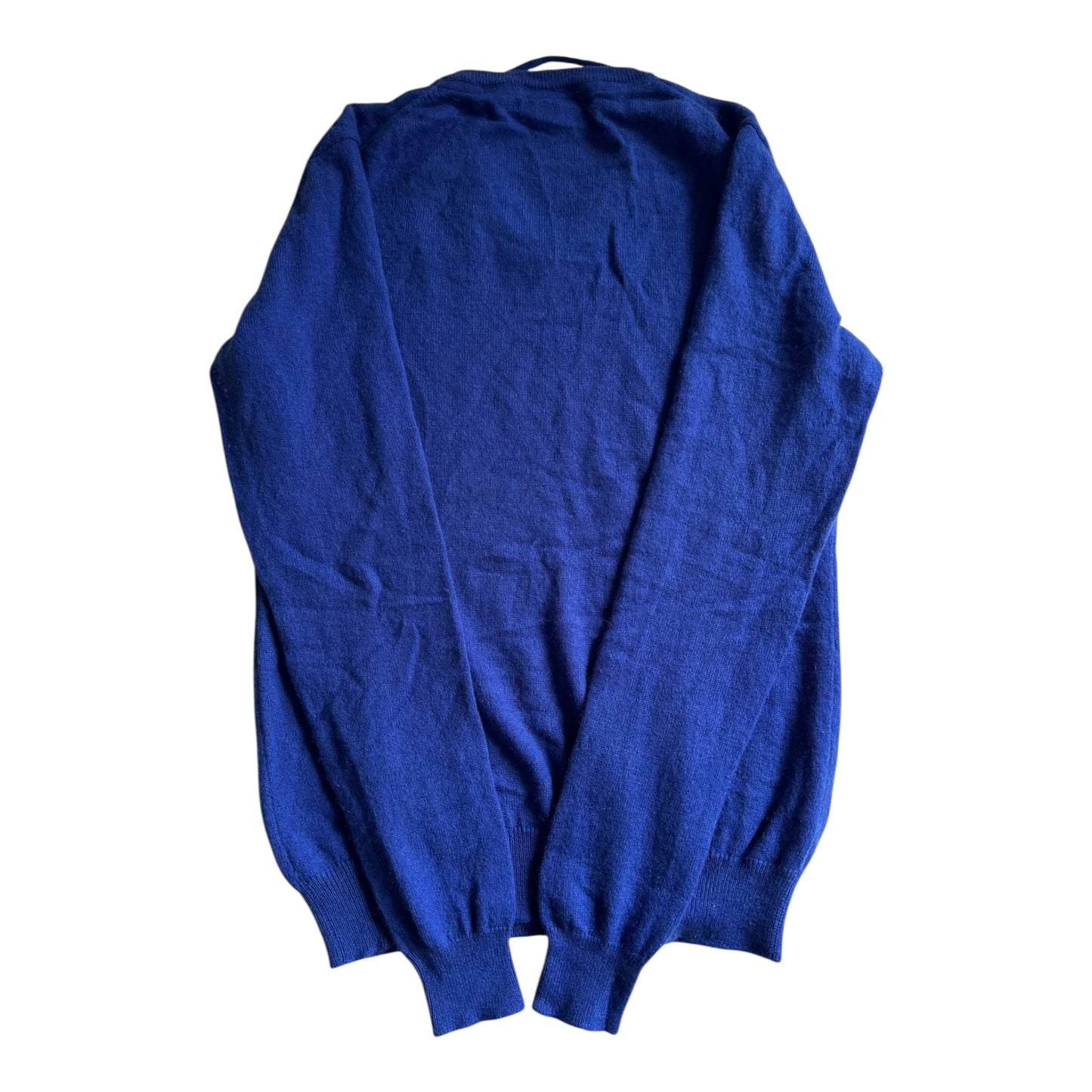 🔵 Pulover Albastru din Cașmir – V-neck – Mărime 36 (S Femei) – Great Condition