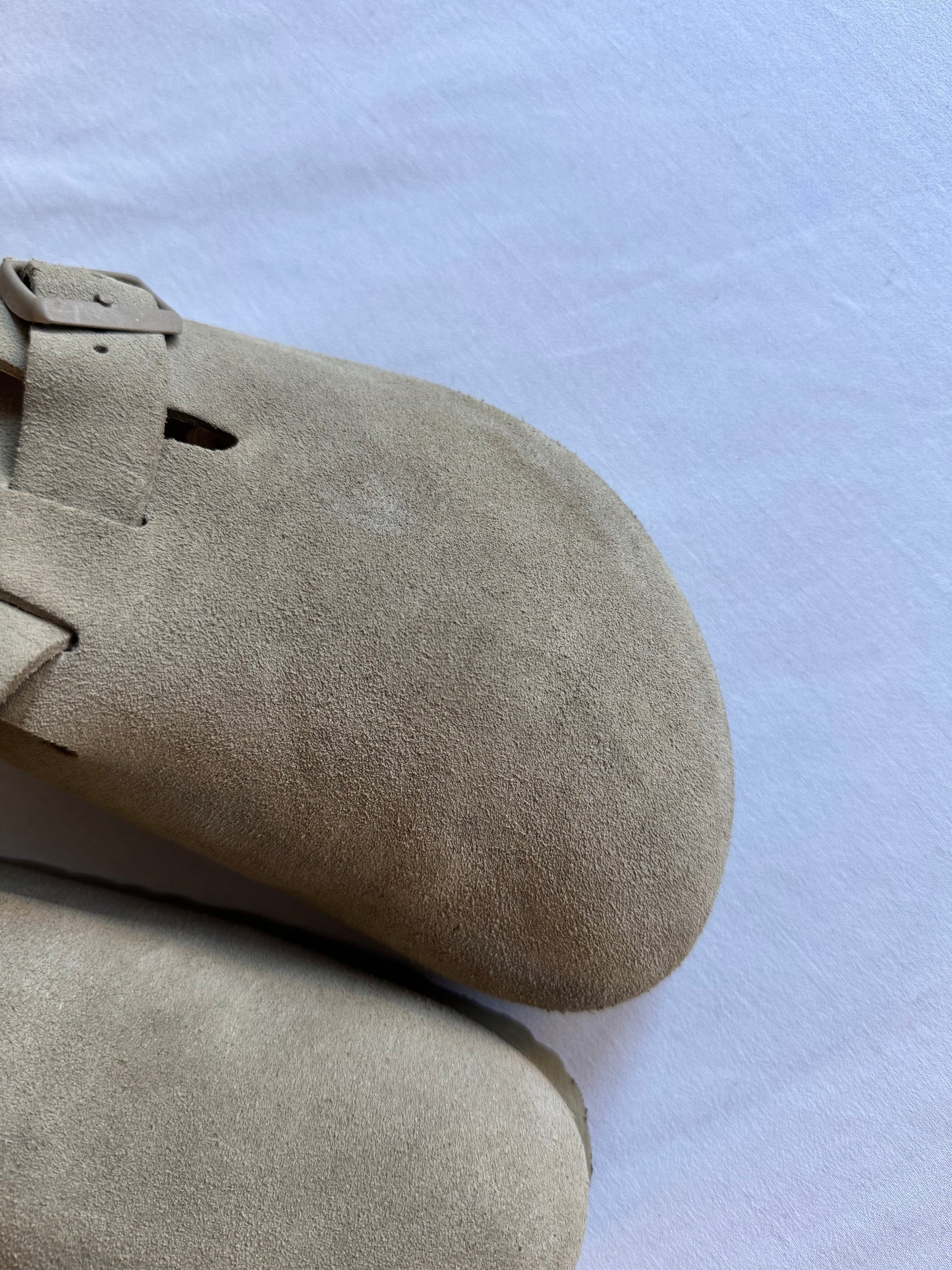 🇩🇪 Mules Birkenstock Boston din piele intoarsa bej – marimea 44