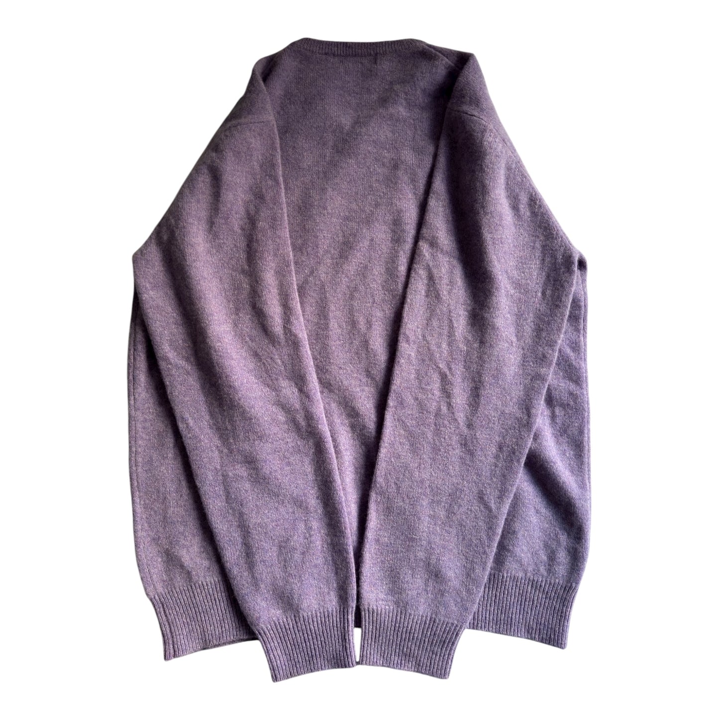 🪁 Vintage V-Neck Light Purple Wool Jumper – Men’s XL