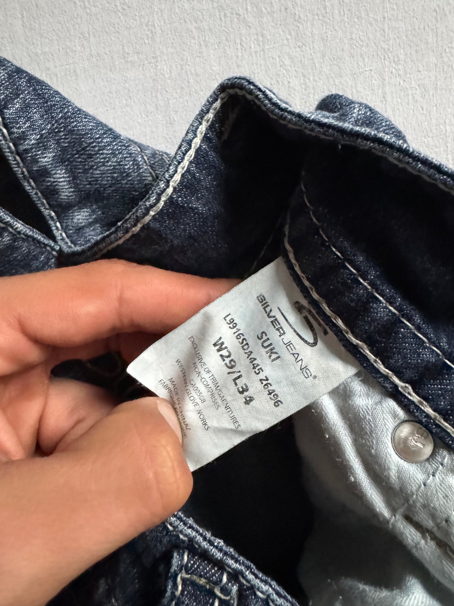 👖 Jeans Silver Y2K pentru femei – Bootcut – W29 / L34 – EU 38