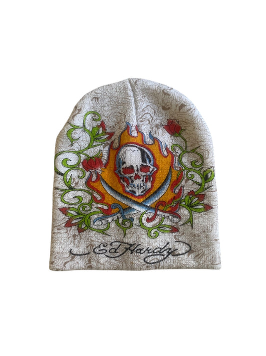 Căciulă Y2K Ed Hardy Printed – One Size