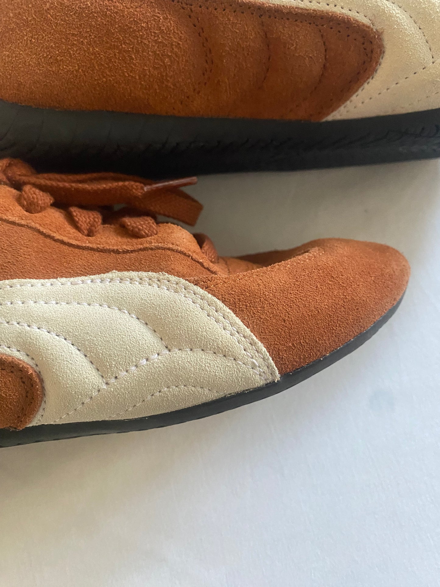Y2K Puma x Sparco Burnt Orange Suede Sneakers