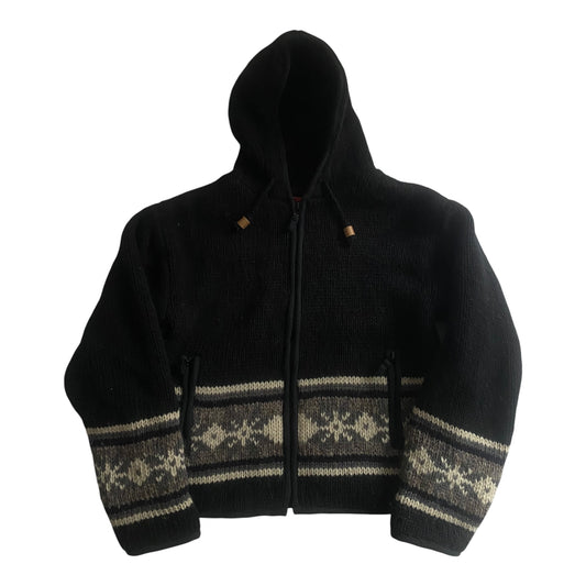 🇳🇵 Hanorac Vintage din Lână – Fleece Lined – Made in Nepal – Women’s S/M