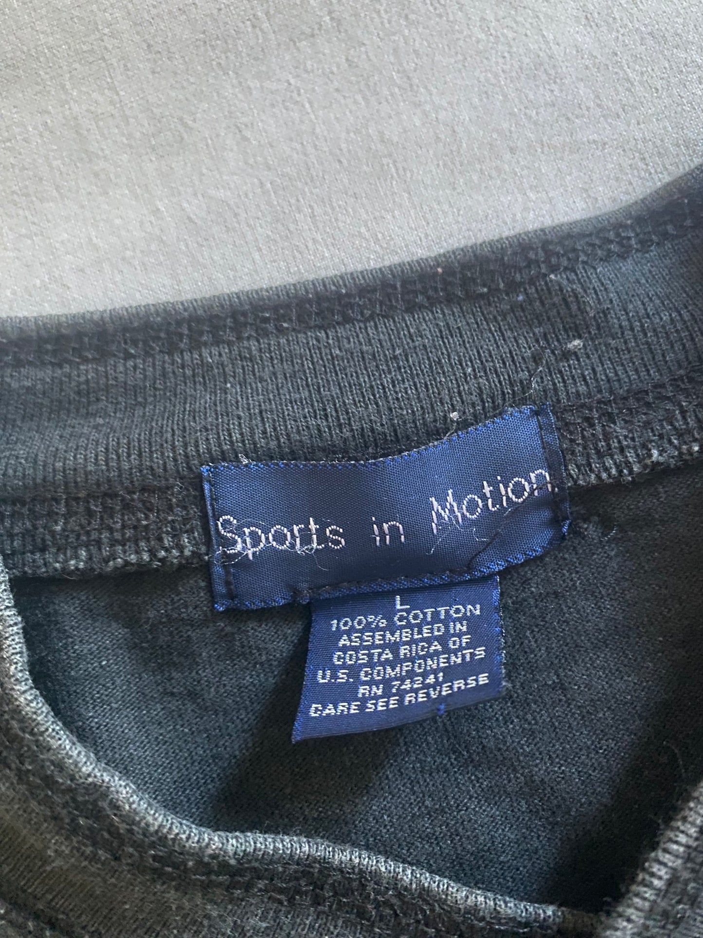 Vintage 90's Black Faded Henley Shirt