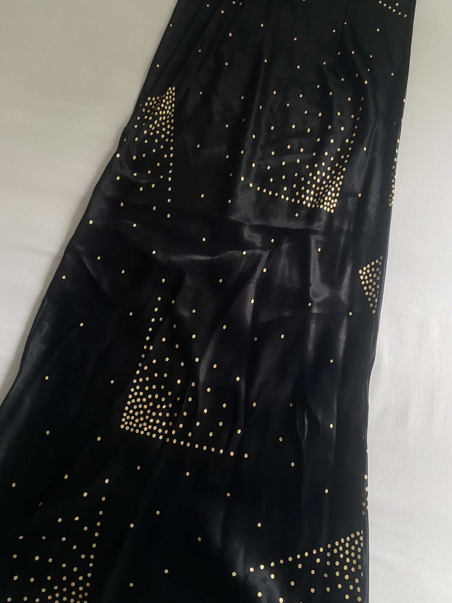 Rochie Vintage Neagră Imprimată – Mărime M 🖤