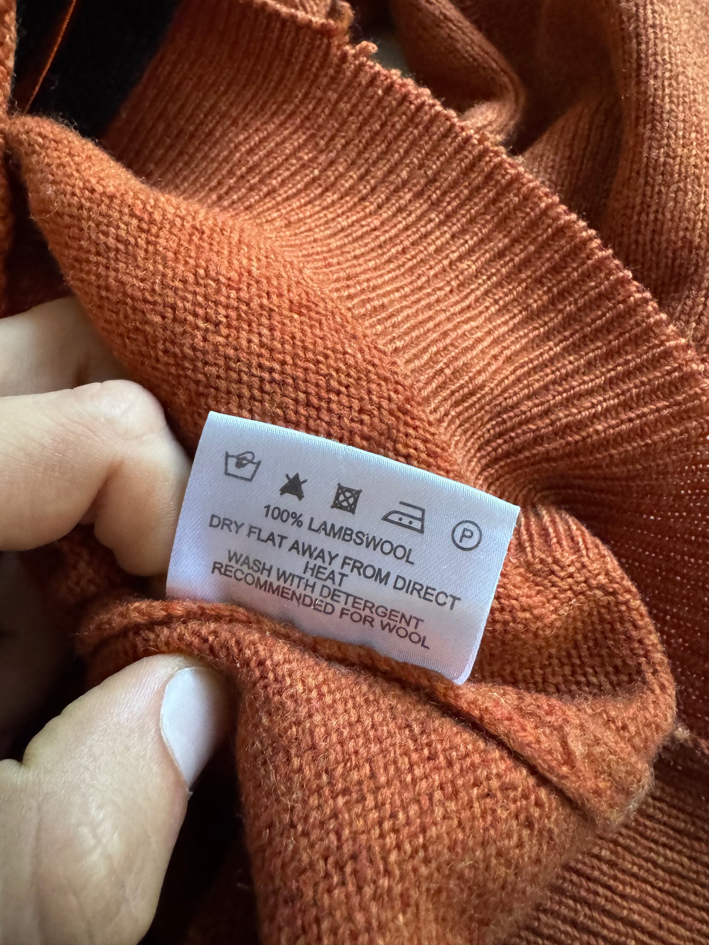 🧶 Pulover Barbour portocaliu cu fermoar – mărimea M bărbați