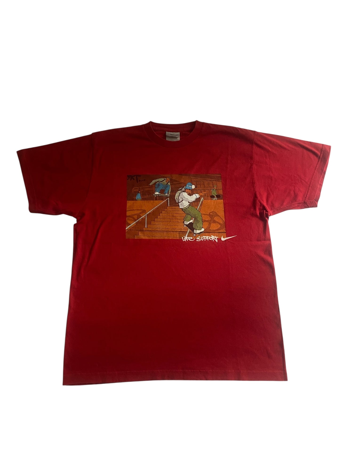 🛹 Tricou Vintage Nike Skateboarding – Roșu, Mărime M