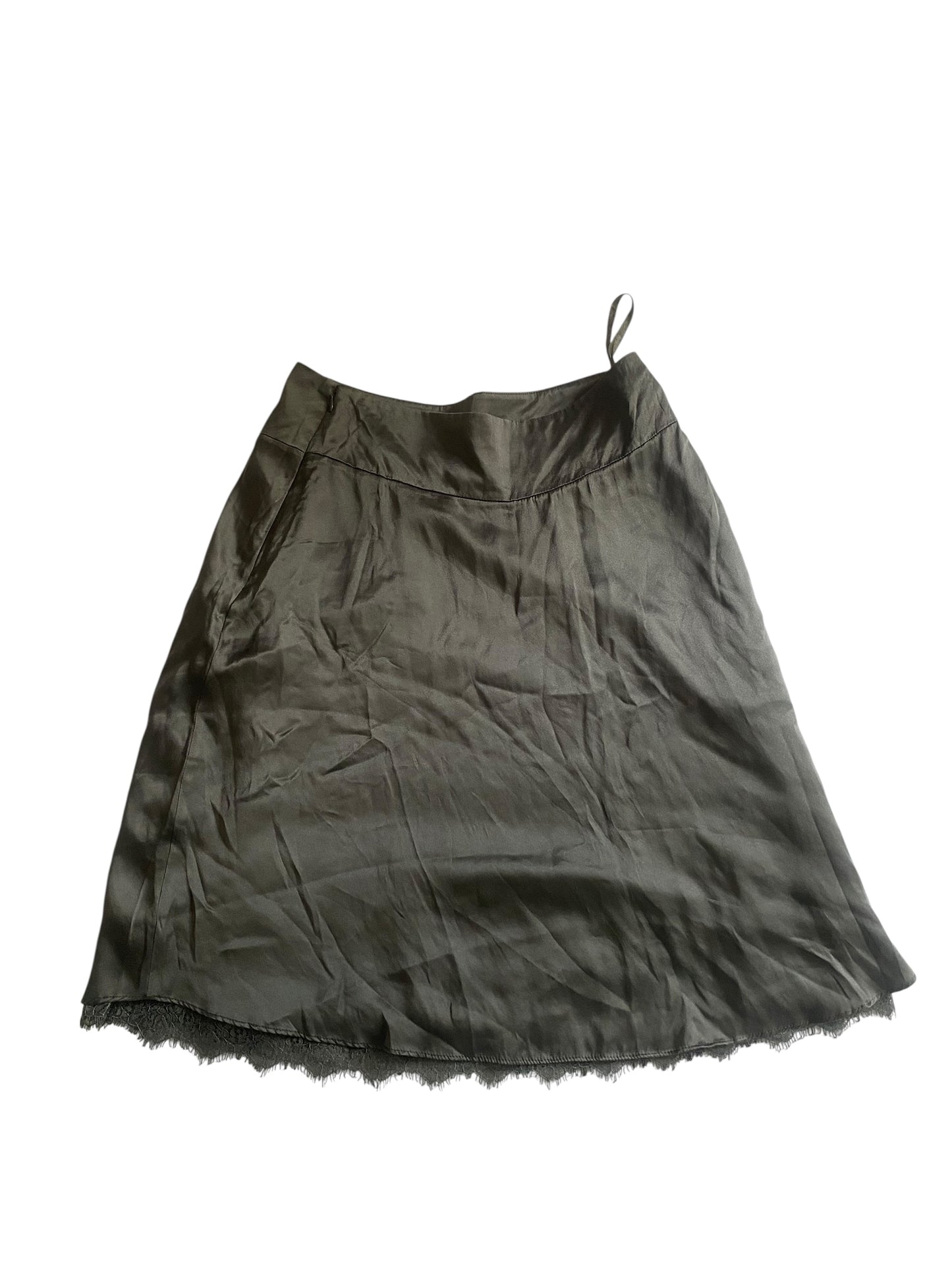 Fustă Midi din Mătase Gri – Mărime S ✨👗