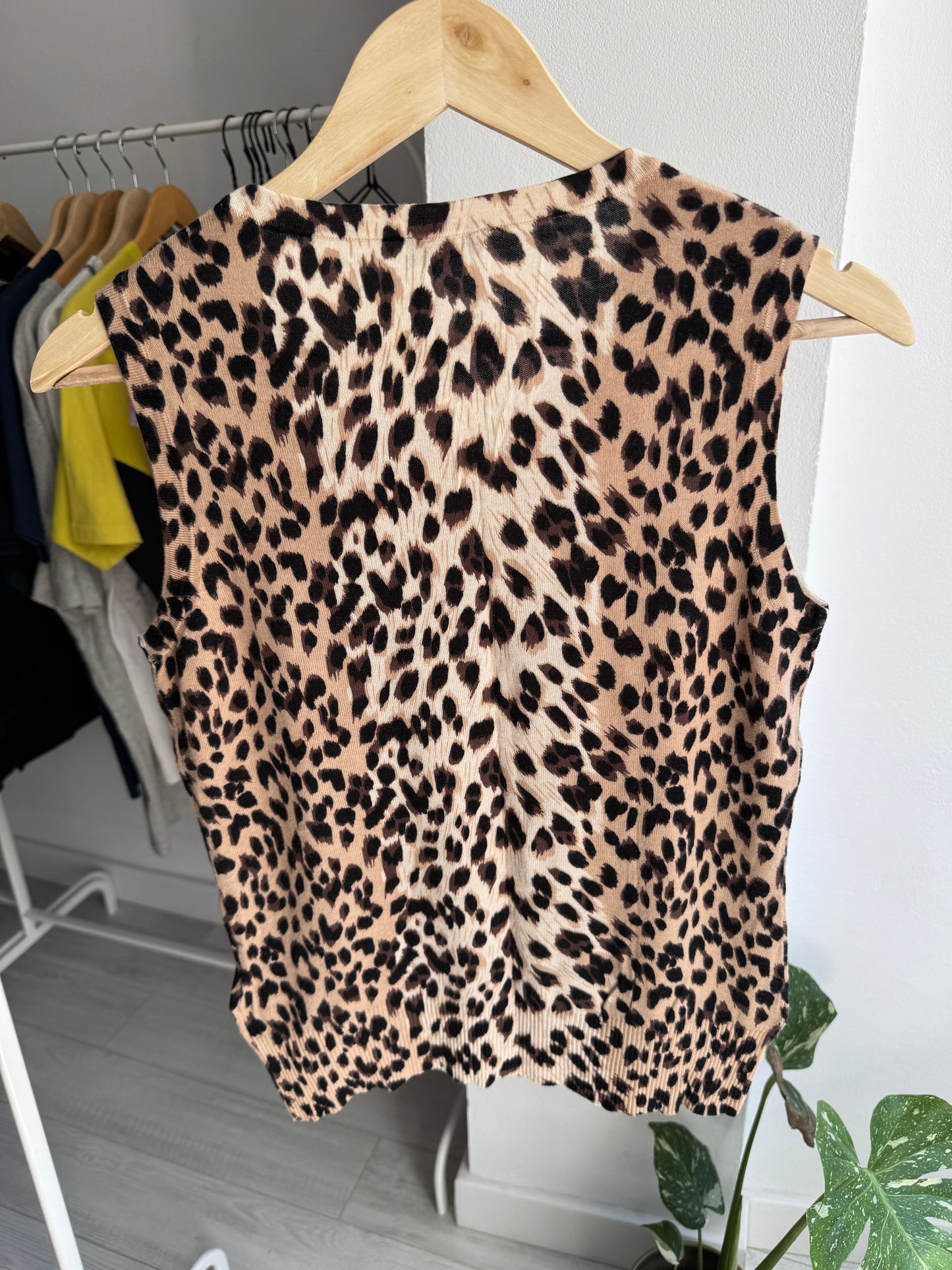🐆 Top Y2K Tricotat Animal Print – EU 38 Damă (M)