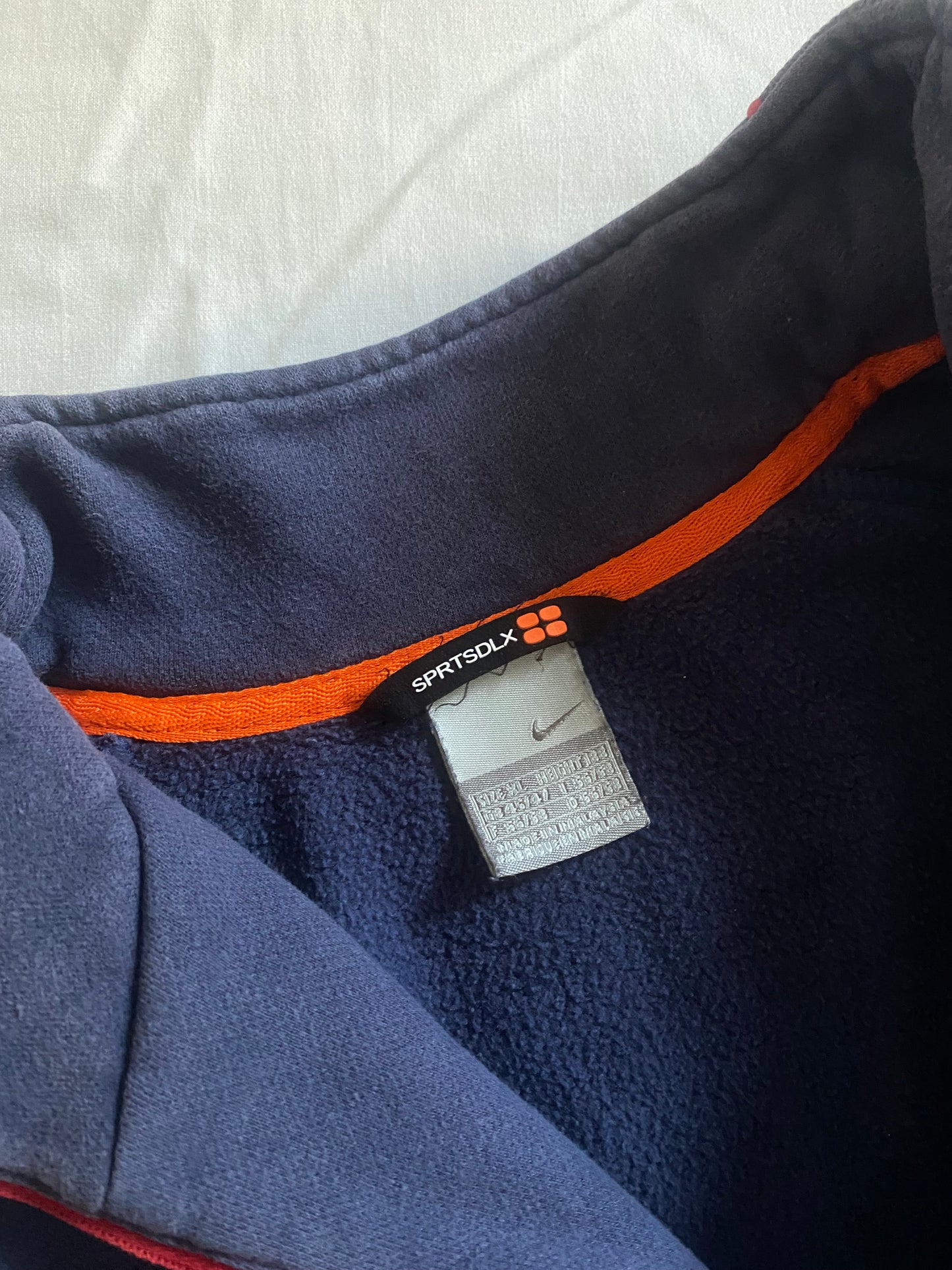 Quarter Zip Vintage Nike – Washed Navy – Mărime XL