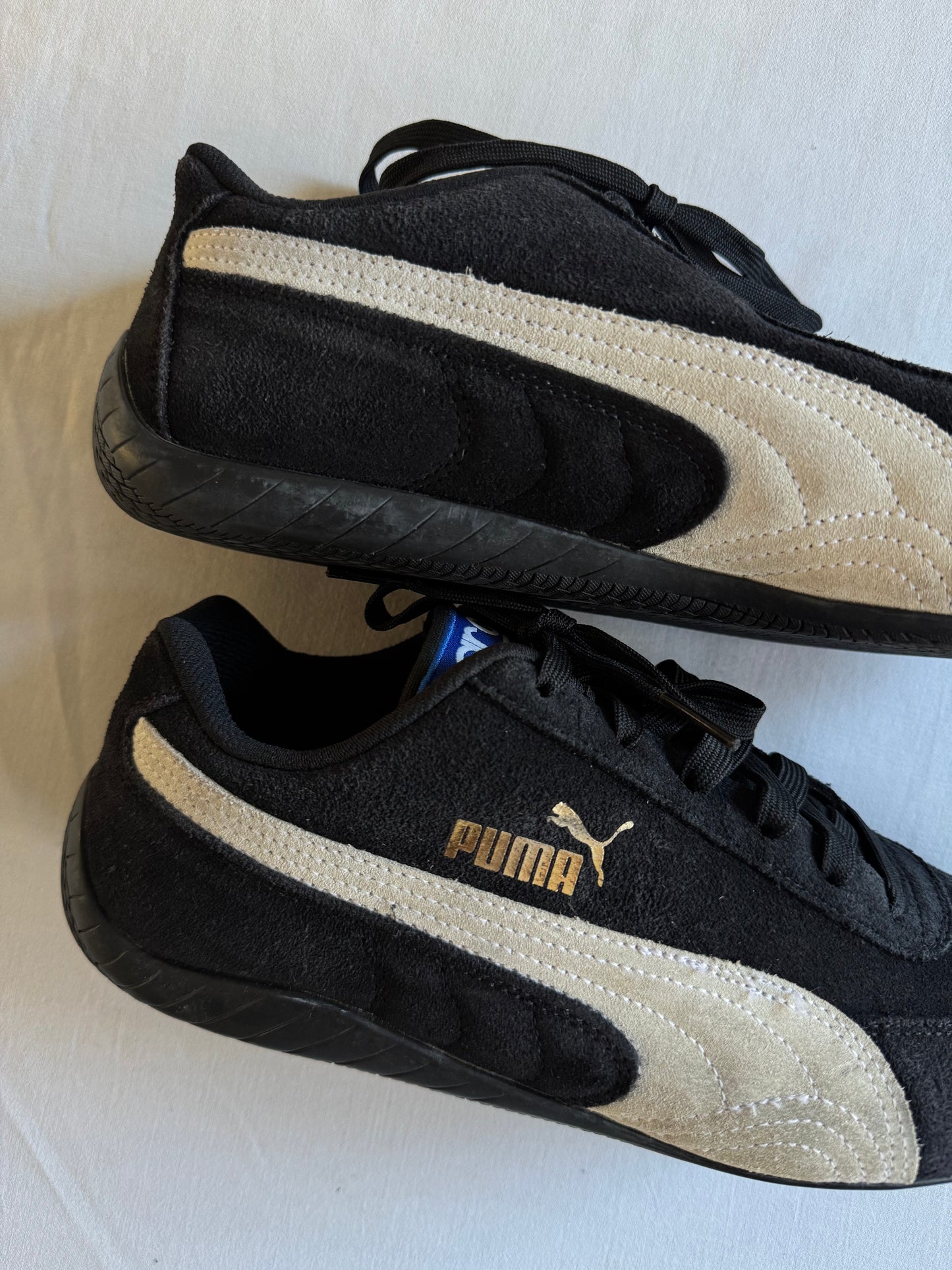 Sneakers vintage Puma x Sparco Speedcat din piele întoarsă neagră – mărimea 42