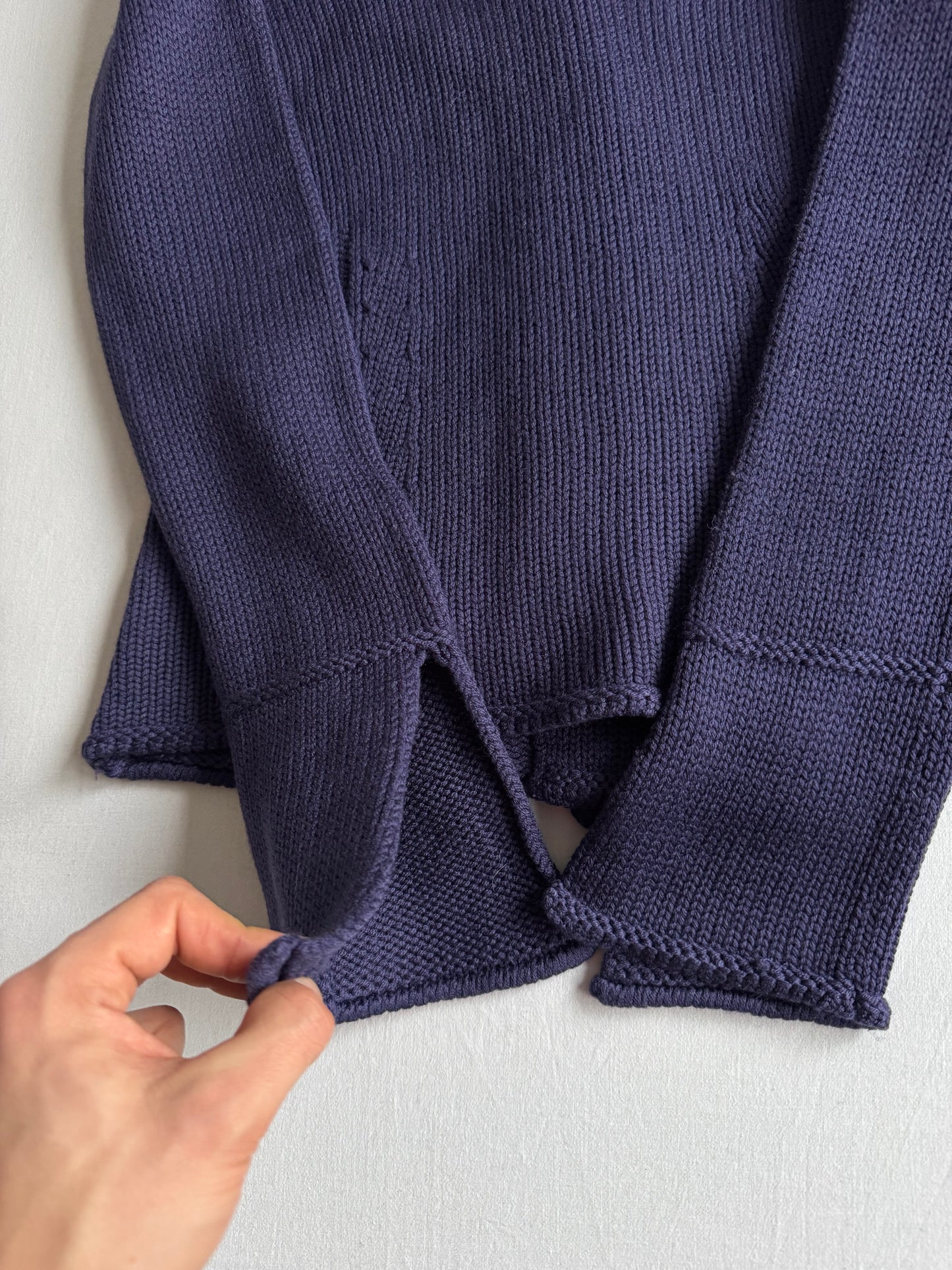 🙆♀️ Cardigan Y2K Damă Mov Închis din Lână Merino – aprox. S / M